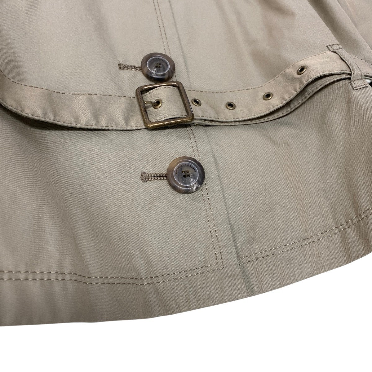 Eh10 BURBERRY LONDON BLUE LABEL バーバリーロンドン ブルーレーベル トレンチジャケット 裏地ノバチェック サイズ36 カーキ コットン100％ レディースo07t