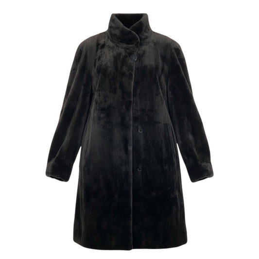 23a21 SAGA MINK サガミンク MG Sable Fur セーブルファー シェアードミンク ロングコート F ブラック 本毛皮 Mink Fur Coatt18r