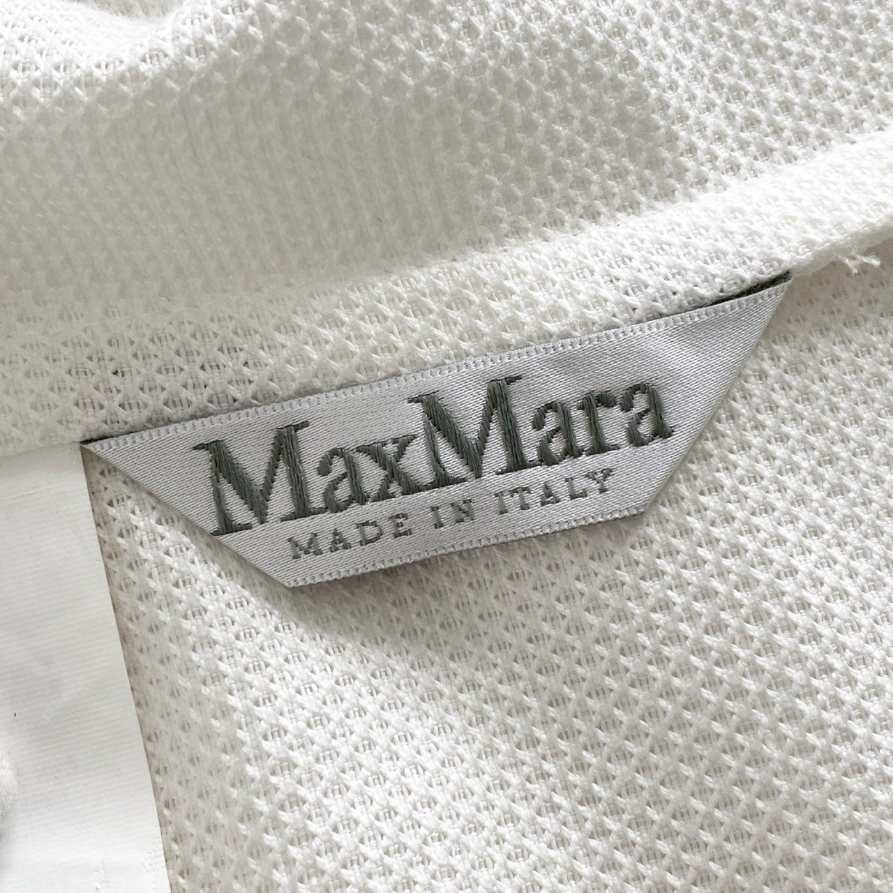 40i13 イタリア製 Max Mara マックスマーラ テーラードジャケット ブレザー コットンリネン 104101826 サイズ38 ホワイト レディース