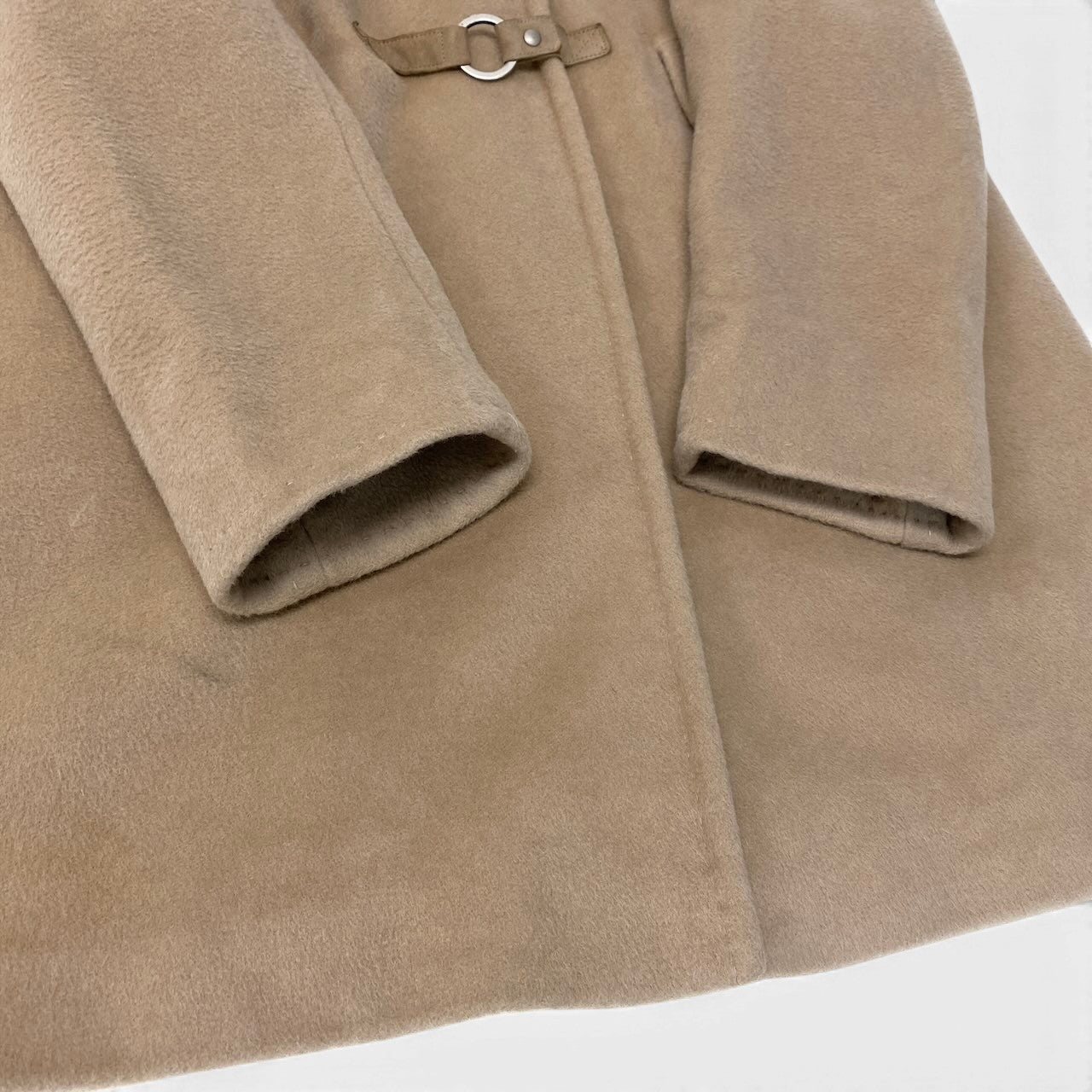 90g27 MARELLA マレーラ ダッフル風 ロングコート カシミヤブレンド サイズ42 ベージュ レディース 女性用u02t