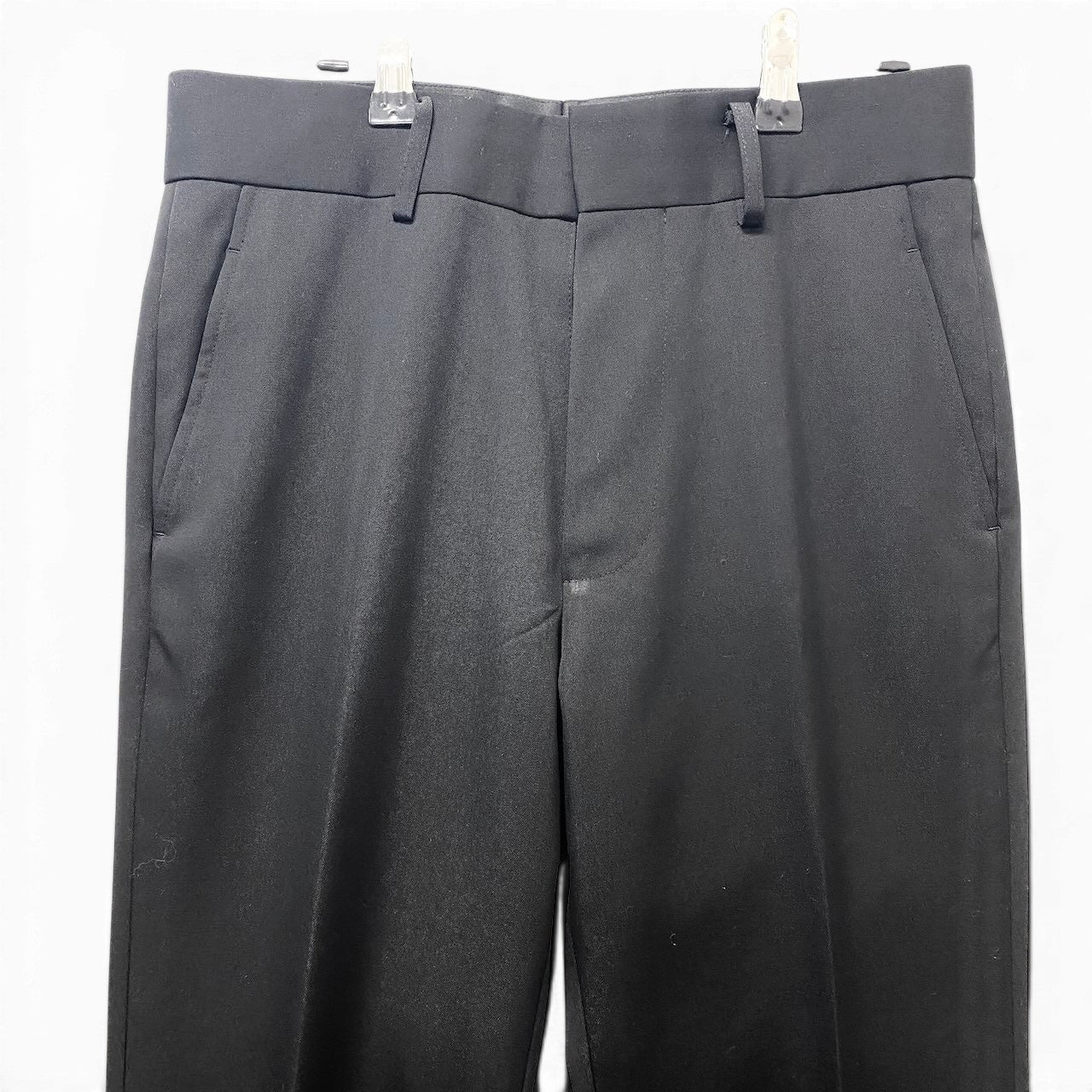 6g18 YUKI HASHIMOTO ユキハシモト 21ss SLIM TROUSERS  スラックスパンツ テーパードパンツ 211-01-0206 サイズ44 ブラック メンズu02t