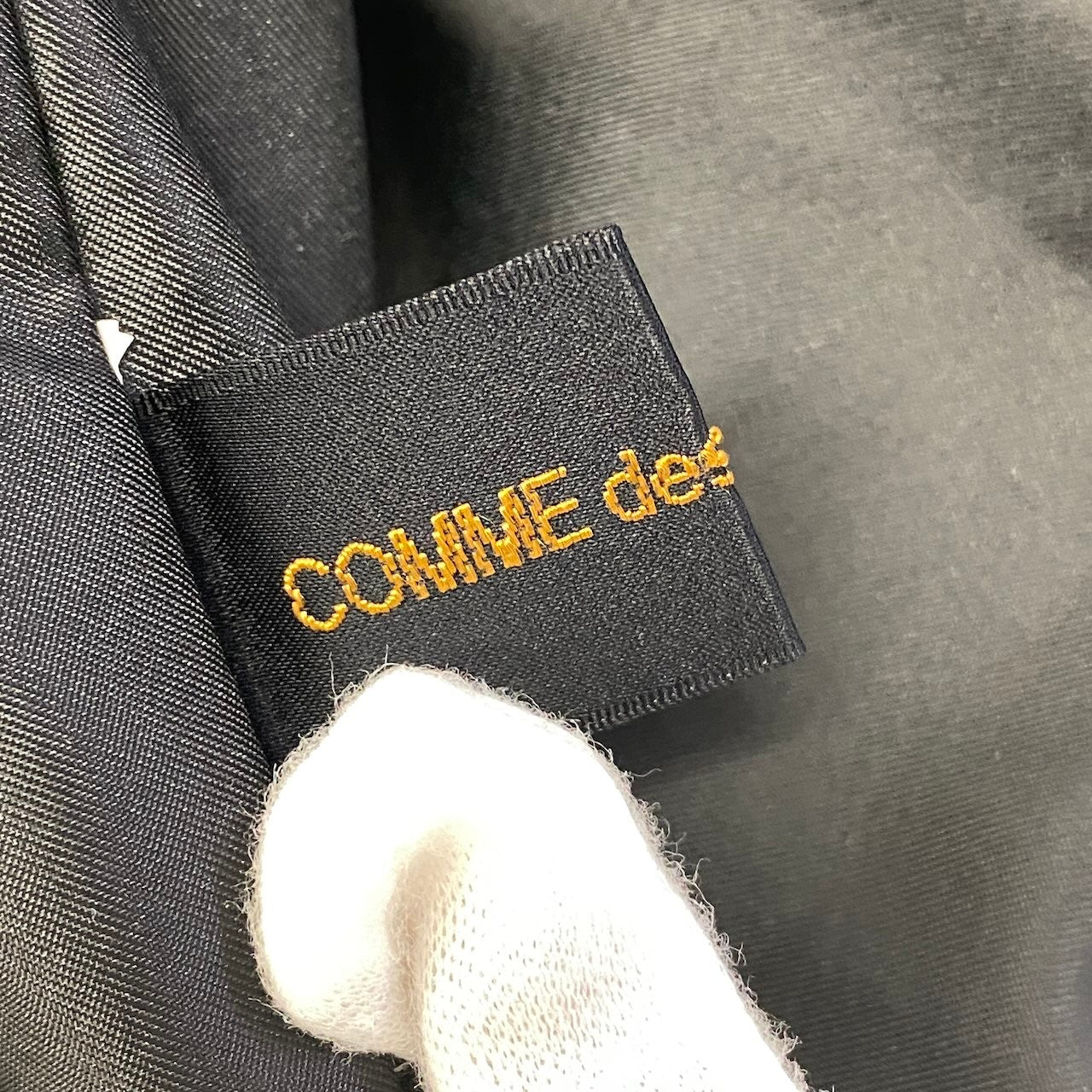 g7 COMME des GARCONS コムデギャルソン ベルベット 2ホール マフラー ブラック ベロア スヌードt18r
