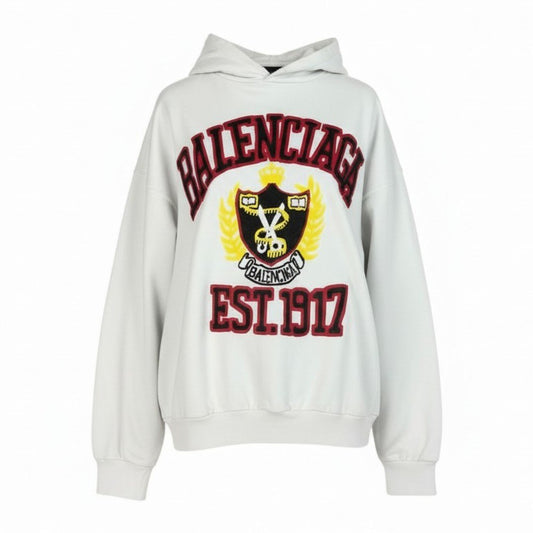d7 BALENCIAGA バレンシアガ ダメージ加工 フードパーカー 2022 デムナ期 サイズM ホワイト メンズk02i
