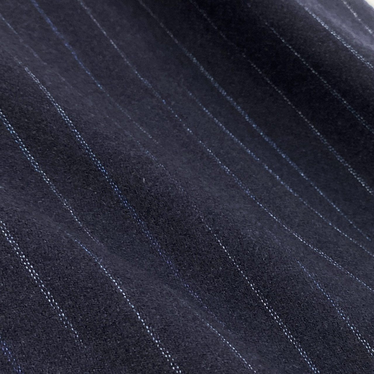 31L8 LANVIN COLLECTION ランバン コレクション ロングテーラードジャケット コートジャケット ストライプ カシミヤ混 45サイズ ネイビー メンズo07t