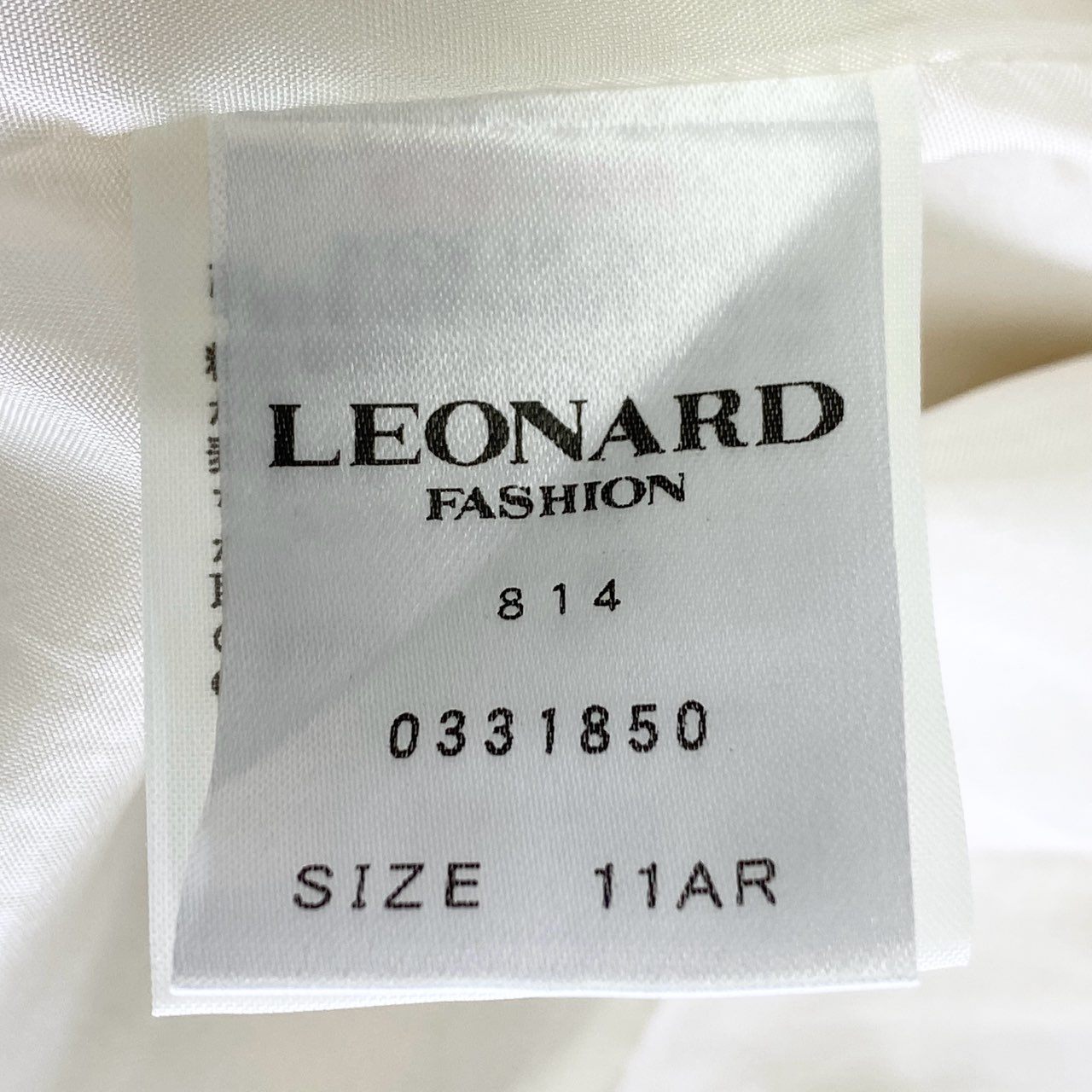 38k12 LEONARD FASHION レオナール ファッション 日本製 リネンブレンド テーラードジャケット ブレザー  11AR ベージュ リネン コットン