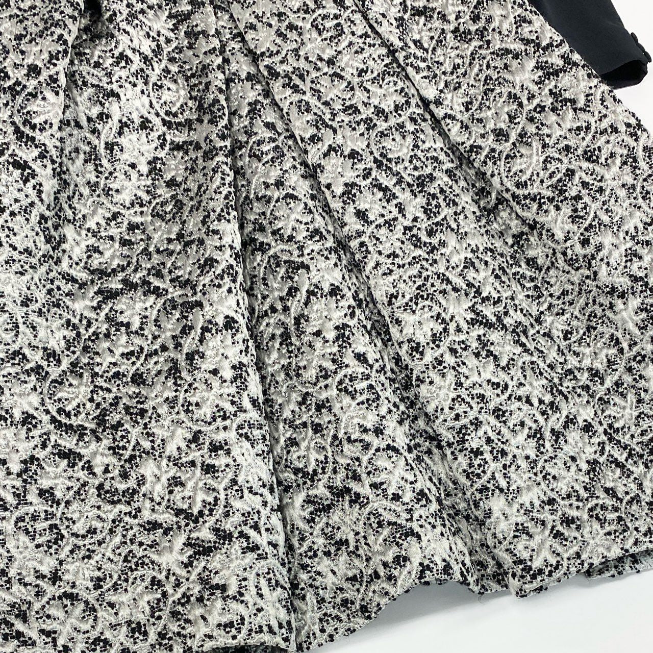 Ed6 Christian Dior クリスチャンディオール 2A21605E1170 ジャガード切替 ミディドレス ワンピース サイズ38 ネイビー/グレー レディースta1