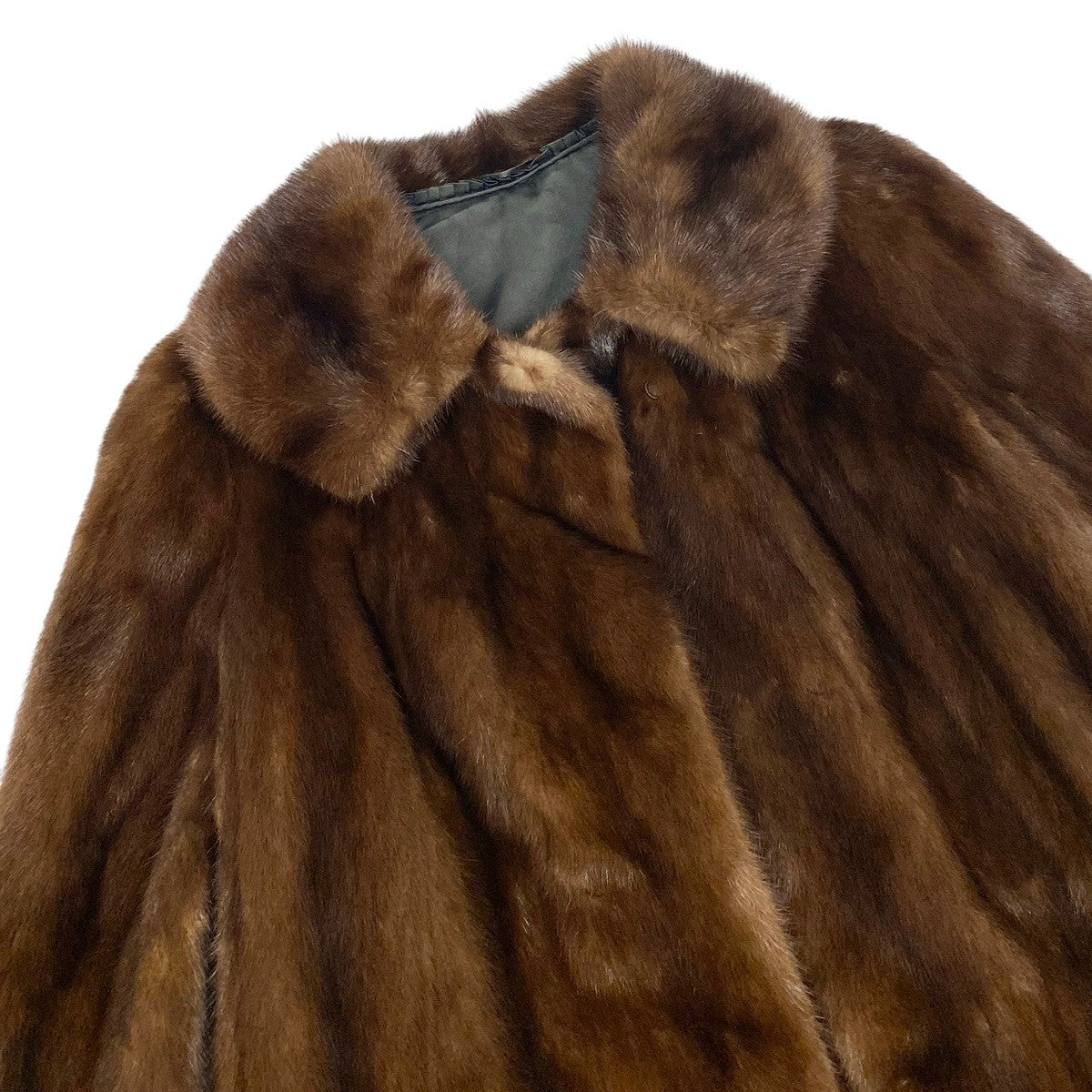 32f15 毛皮コート ミンクファー デミバフミンク 最高級毛皮 MINK FUR サイズFREE ブラウン系 レディースu02t
