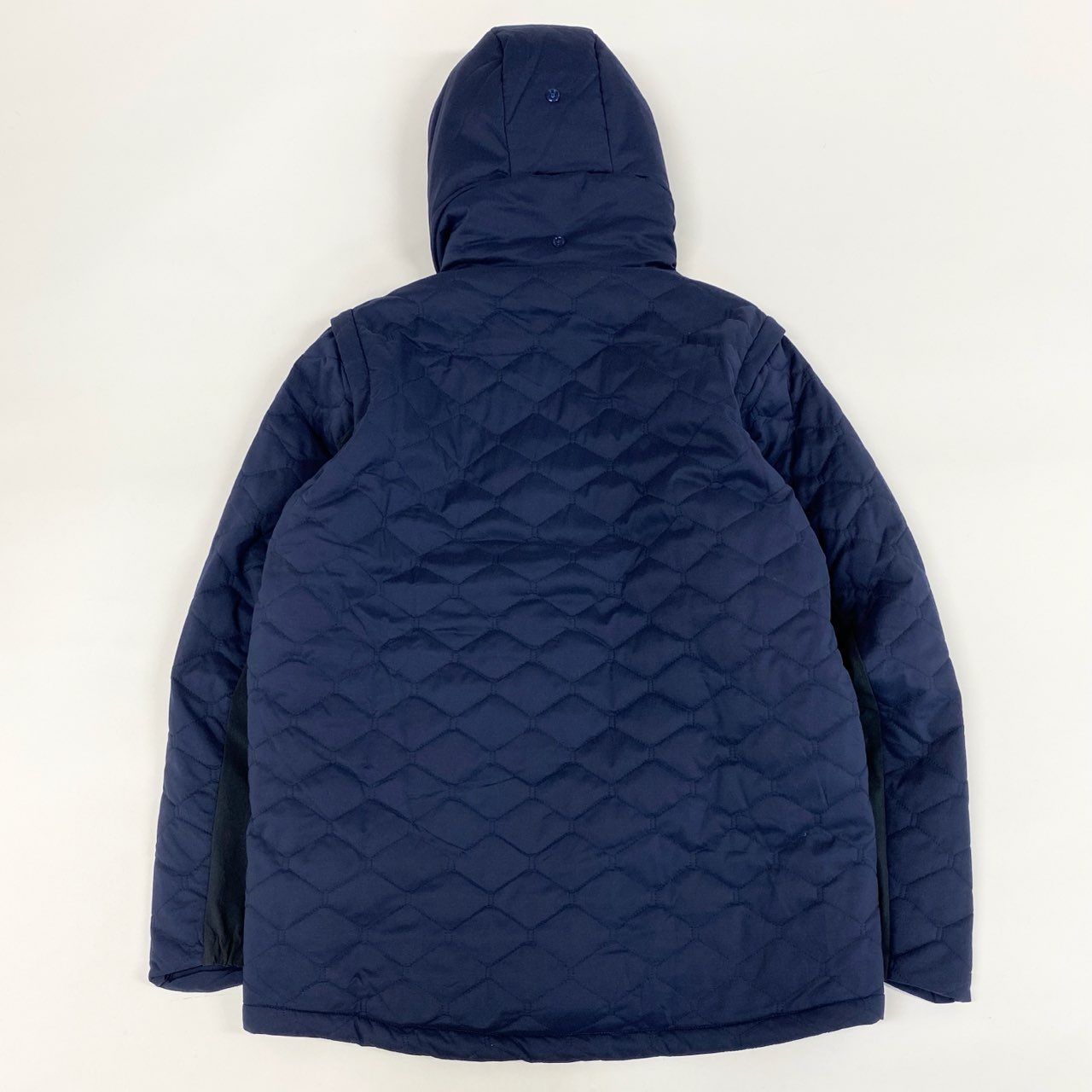 78i10-5《未使用品》タグ付 OAKLEY オークリー UNEVEN PUFF JACKET 3.0 中綿2wayジャケット ベスト ゴルフウェア アウター ロゴ刺繍 大きいサイズ FOA402870 2XL ネイビー メンズk02i