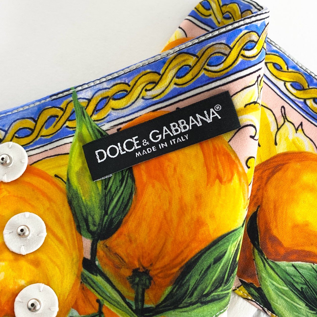 59g26 《未使用保管品》 タグ付 イタリア製 DOLCE&GABBANA ドルチェアンドガッバーナ マヨリカ 総柄プリント スカート ボトムス  F4V38T 36 マルチカラー シルク