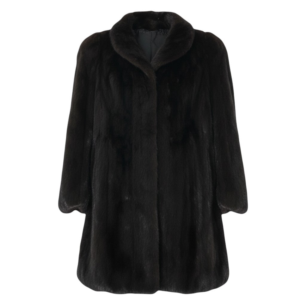 44i24 AMERICAN LEGEND シェアードミンク ロングコート サイズF ダークブラウン 最高級本毛皮 Shared Mink Fur Long Coat リアルファーt18r