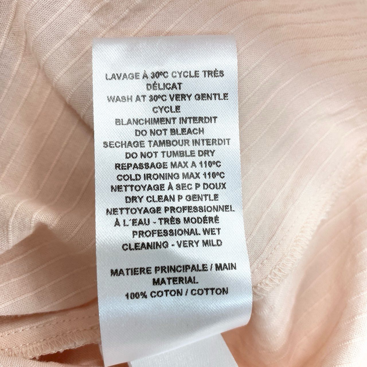 9c20 《美品》 See By Chloe シーバイクロエ 長袖ブラウス フリルシャツ ギャザー トップス 36 ピンク コットン ポルトガル製u02t