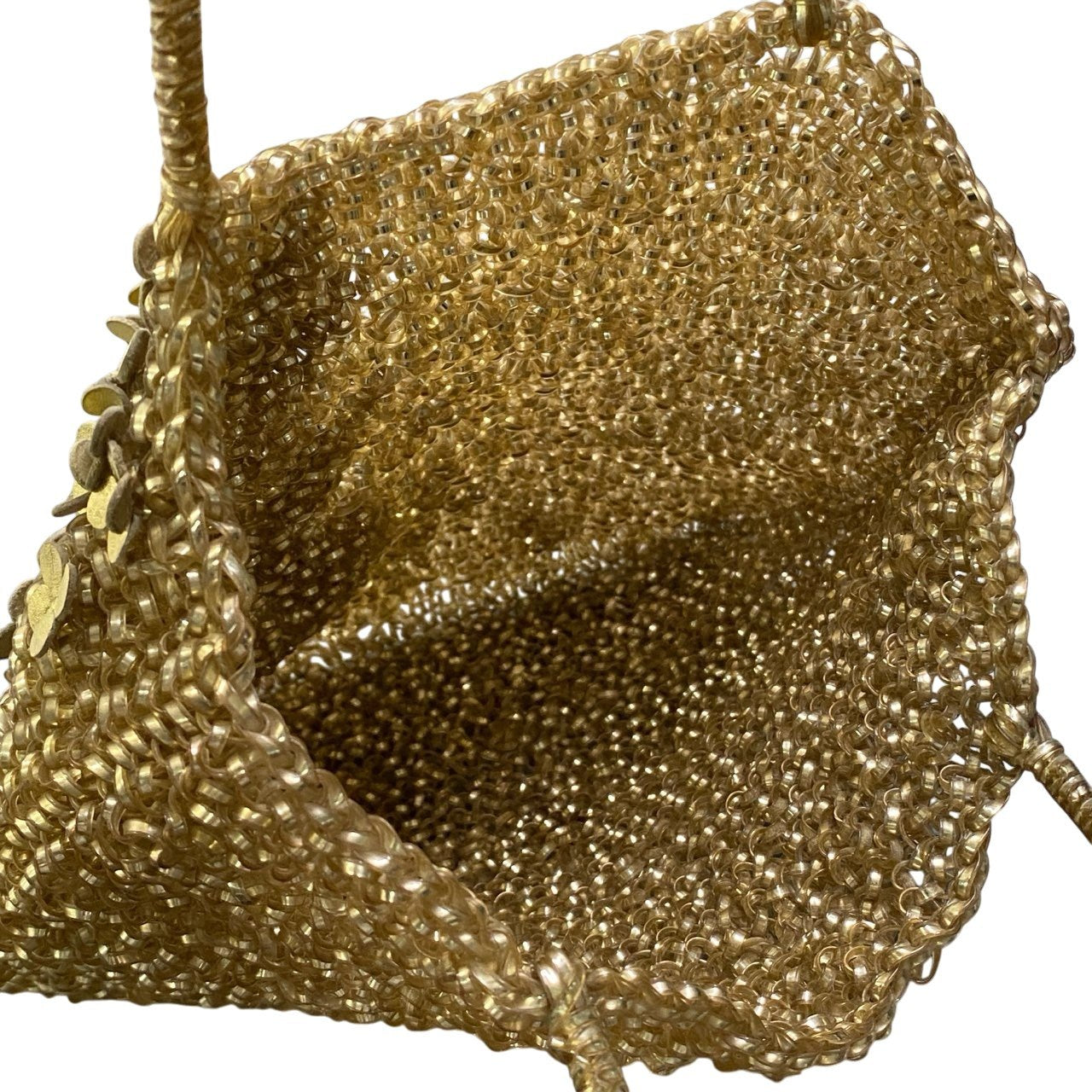 Db23 ANTEPRIMA アンテプリマ フラワー ワイヤーバッグ ハンドバッグ 花柄 レディース 女性鞄 ゴールドu02t