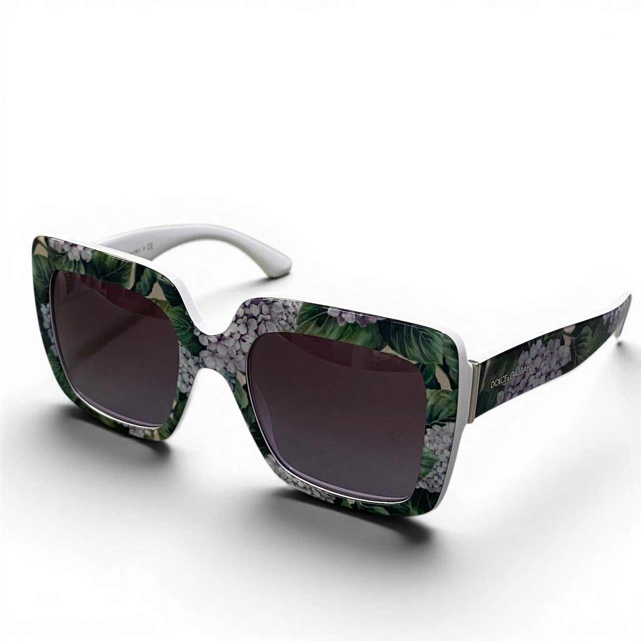 e13 DOLCE&GABBANA ドルチェアンドガッバーナ フラワーフレーム サングラス DG4310 52□21 パープル ホワイト D&G ドルガバ アイウェアt18r