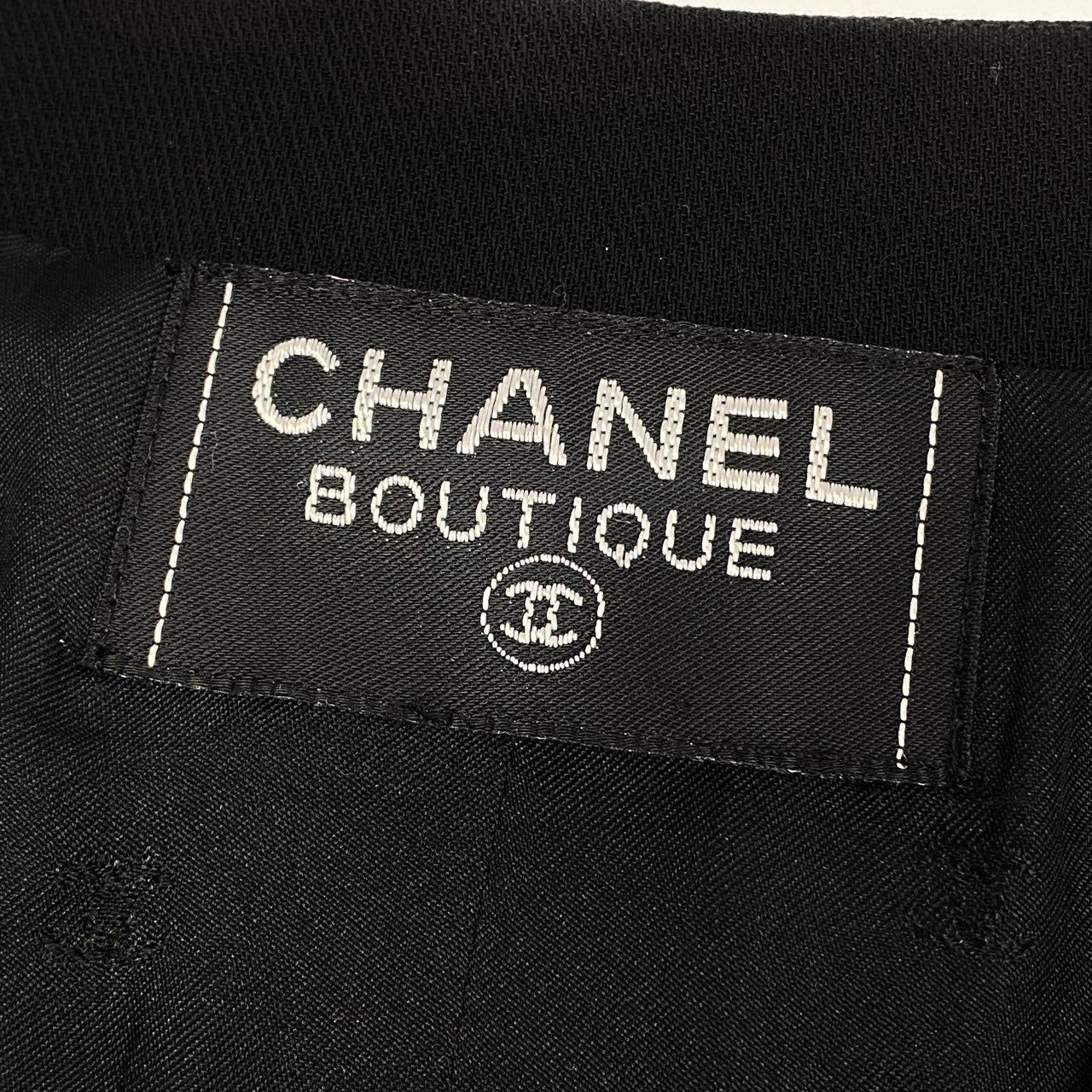 Cb15 CHANEL シャネル ノースリブVネックドレスワンピース ココマーク CC logo buttons One-piece ブラック ウール100％ レディース 女性用ta1