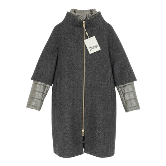 50b16 《未使用品》定価19万 HERNO ヘルノ 2WAY ダウンドッキングコート サイズ42 グレー Down Docking Coat タグ付きt18r