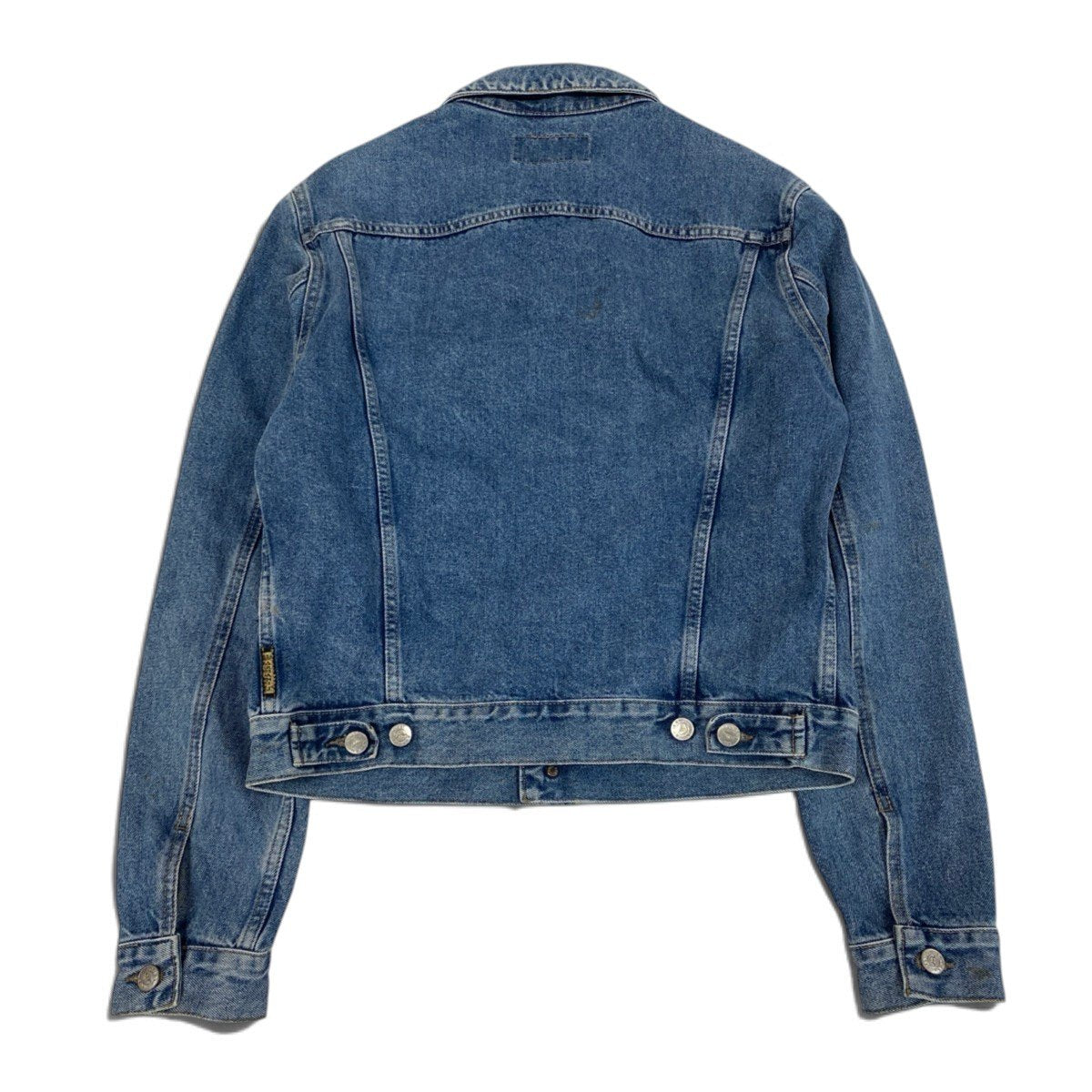 67j5 ARMANI JEANS アルマーニジーンズ 90's アーカイブ デニムジャケット メタルボタン イタリア製 50サイズ インディゴ コットン100％ メンズ 男性用u02t