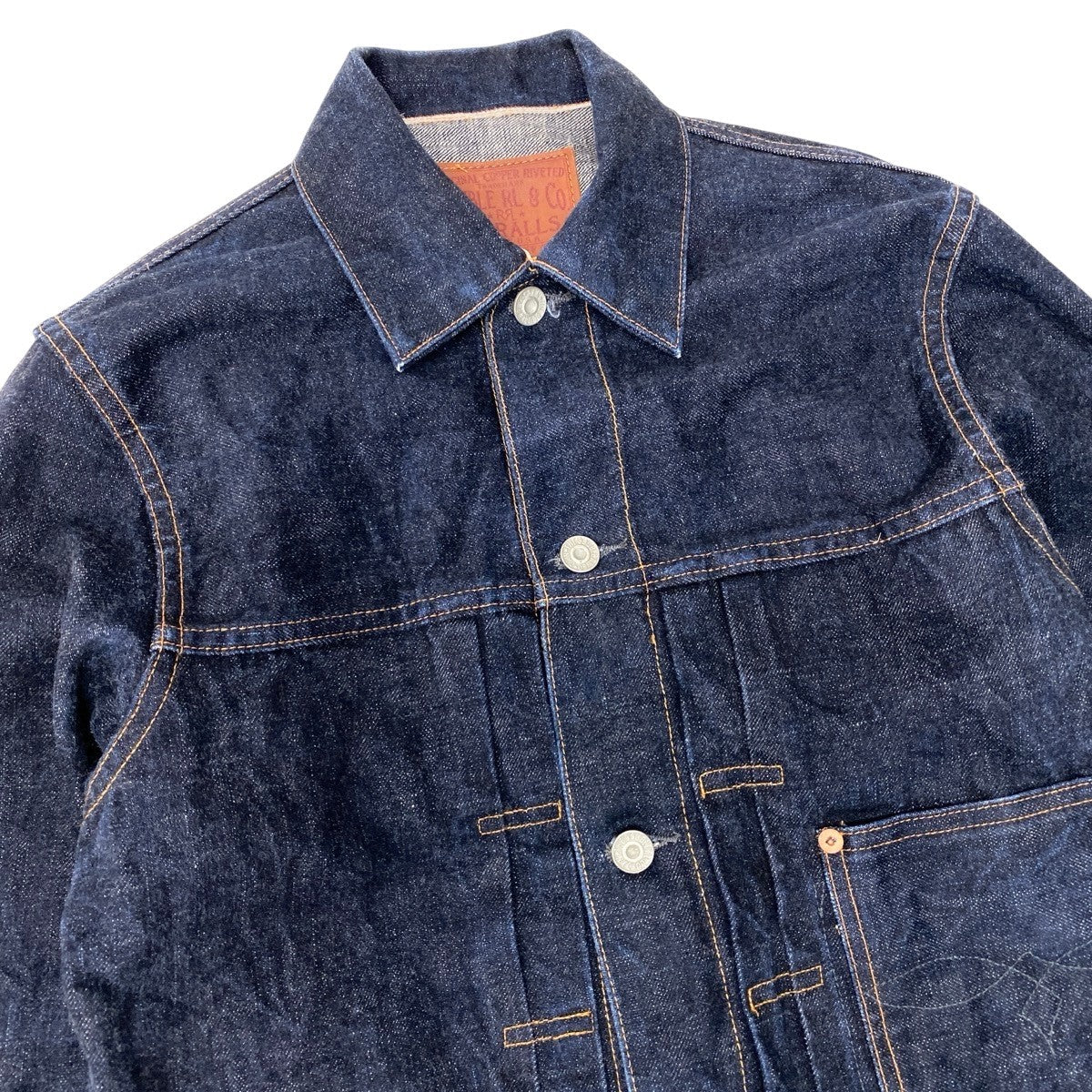 30h22 DOUBLE RL ダブルアールエル RRL 1st デニムジャケット サイズS インディゴ TYPE 1 JACKET Gジャン Ralph Laurent18r