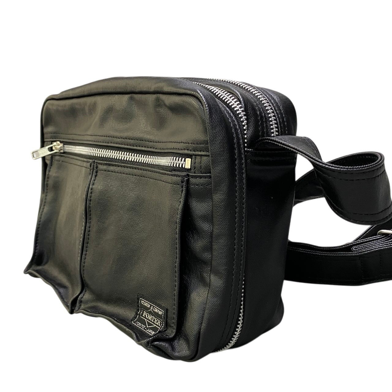 Be16 《美品》 PORTER ポーター FREE STYLE フリースタイル ショルダーバッグ 707-08211 ブラック 高密度キャンバス 吉田カバン YOSHIDAt18r
