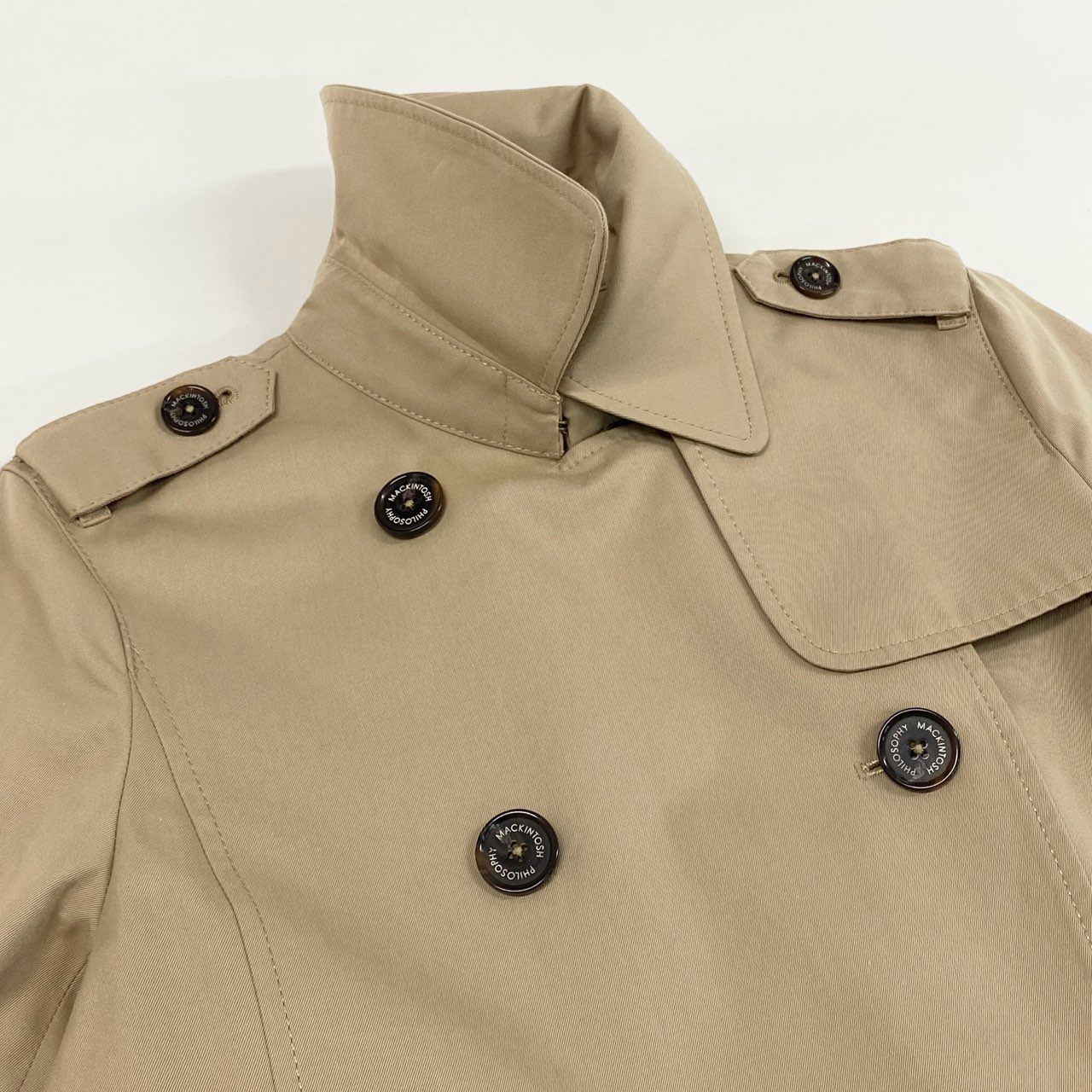 63i12 MACKINTOSH PHILOSOPHY マッキントッシュ フィロソフィー ベルテッド トレンチコート ライナー付き H5A02-601-40 40 ベージュ コットン レディースk02i