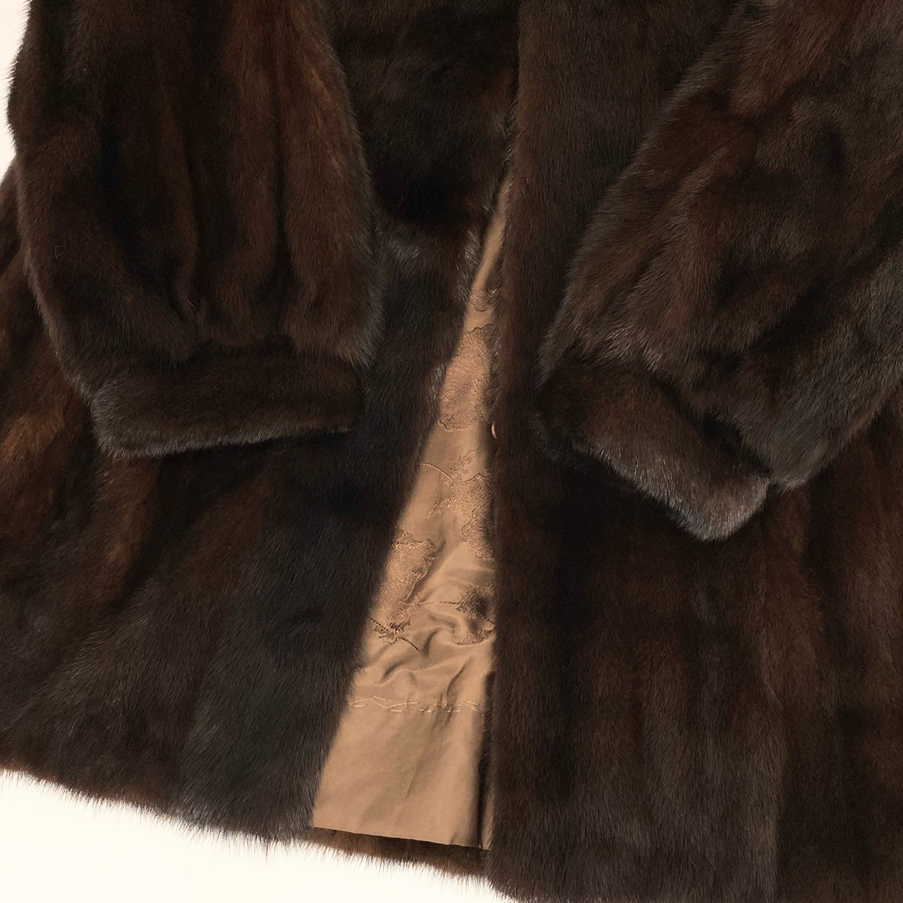 87j23 SAGA MINK サガミンク 銀サガ デミバフミンク ミンクコート 毛皮コート セミロング サイズF ブラウン ミンクファー レディース 毛並み綺麗u02t