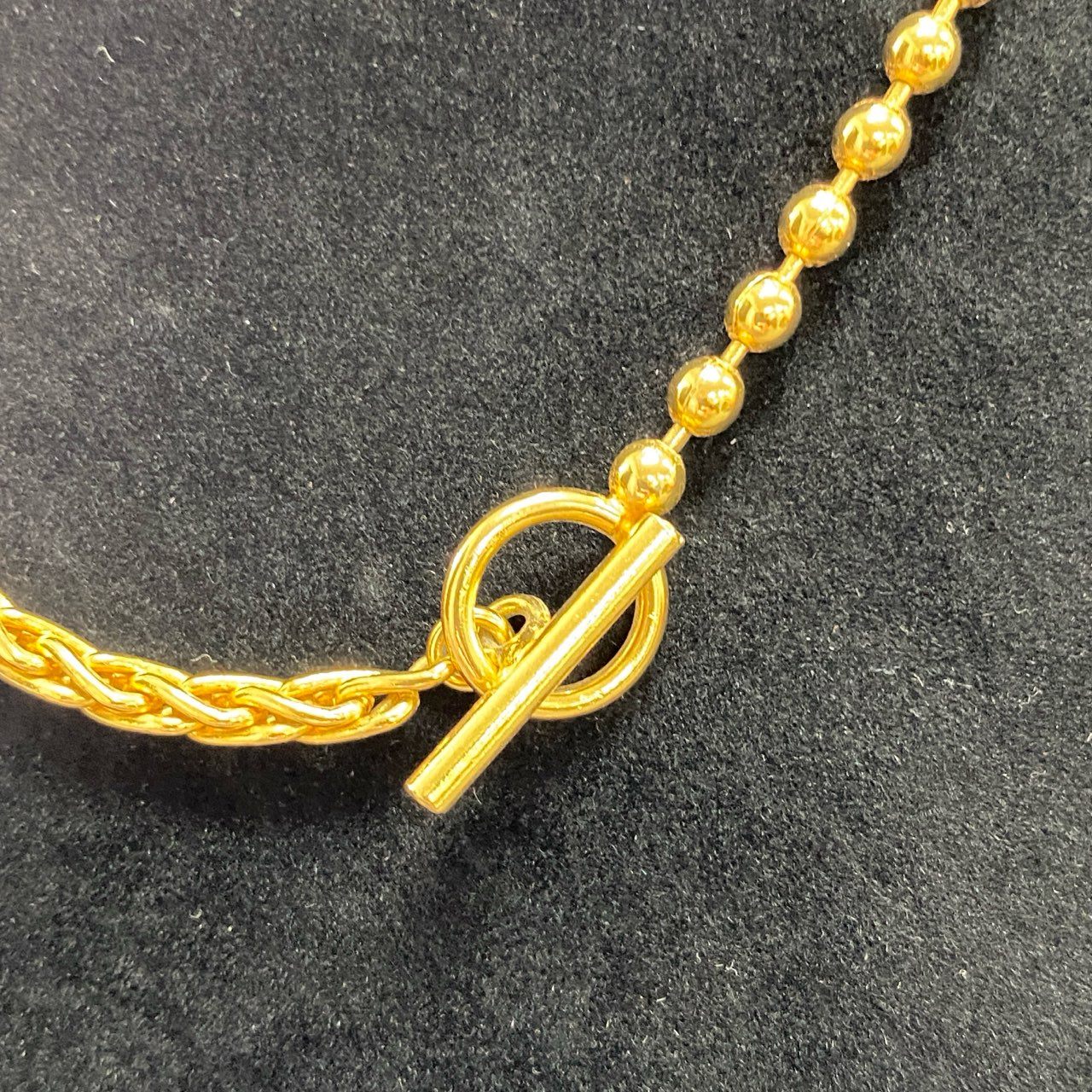 f9③ CHRISTIAN LACROIX クリスチャンラクロワ クロスモチーフ 5チェーン切替 ネックレス 大振り ゴールド レディース コスチームジュエリー