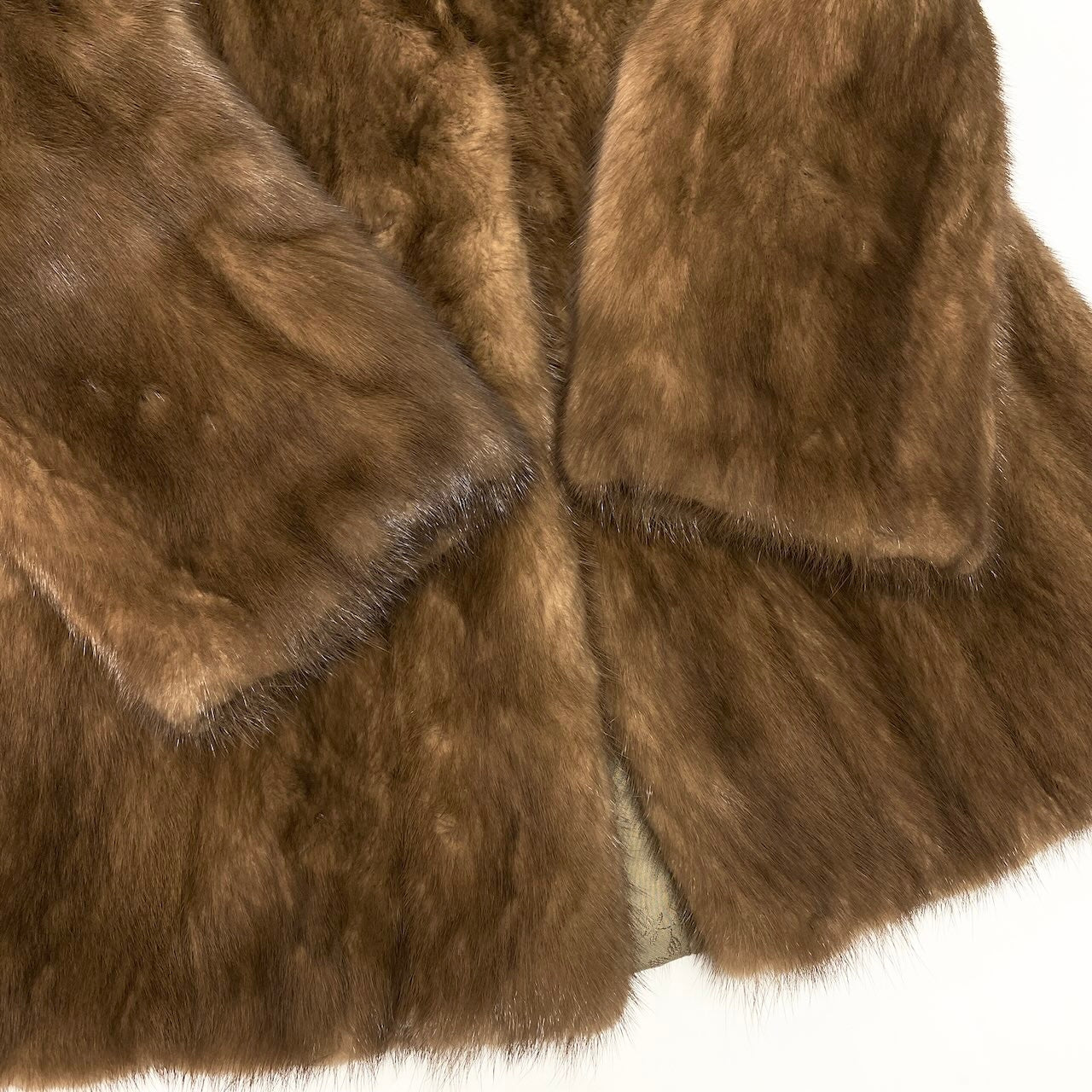 13d14 《美品》 パステルミンク ファーコート Pastel Mink Fur Coat サイズ11 茶系 本毛皮 リアルファーt18r
