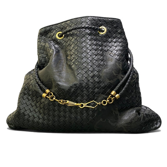 h29 BOTTEGA VENETA Intrecciato Butterfly トートバッグ ブラック レザー レディース 女性用ta1
