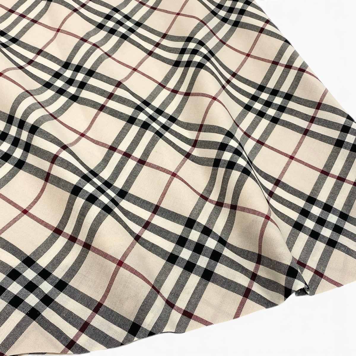 Ii4 【美品】 BURBERRY LONDON バーバリーロンドン ノバチェック ロングスカート サイズ36 ベージュ ウール レディースk02i