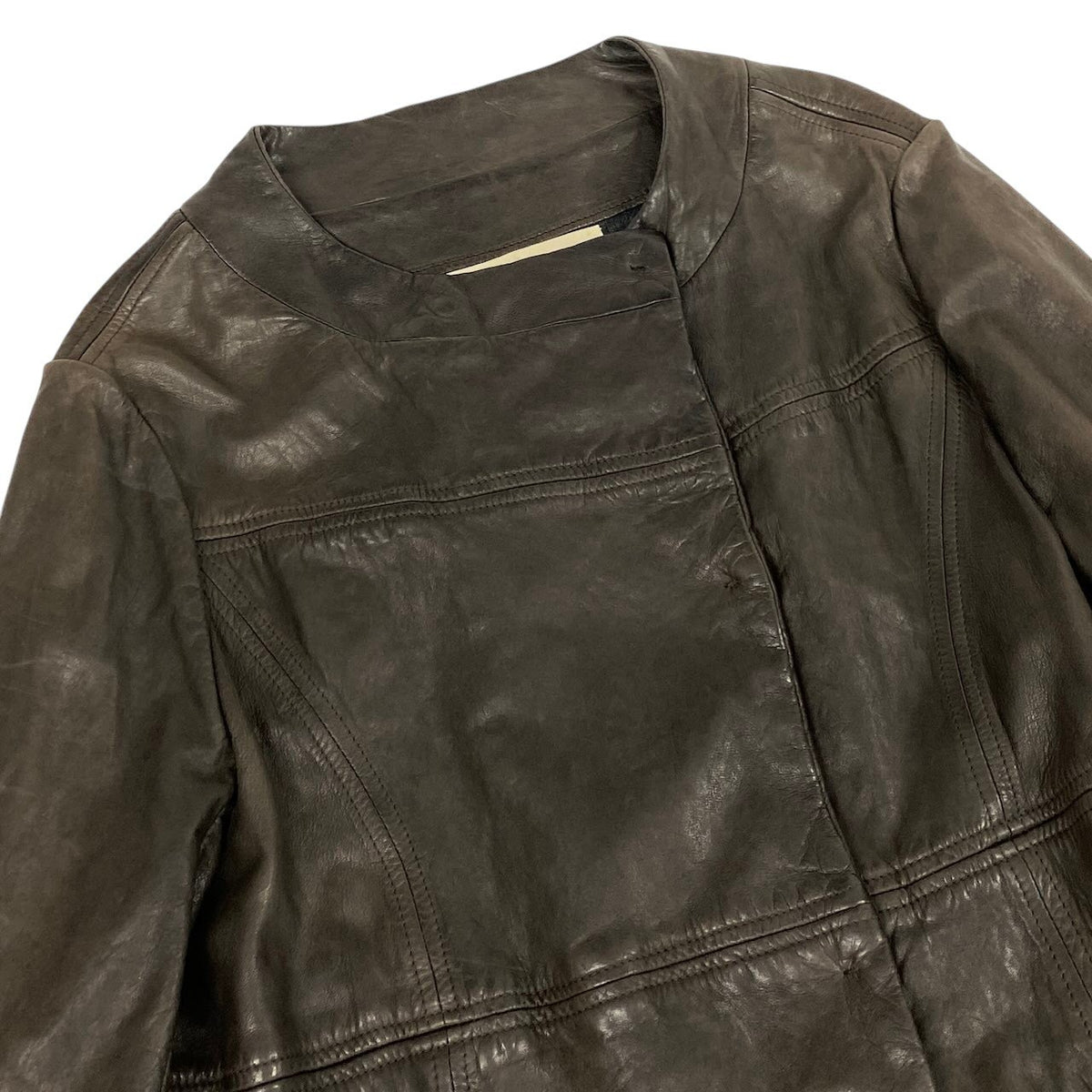 Ei20 MARNI マルニ 2009年 レザーコート ロングコート アウター 38 ブラウン 羊革 アーカイブu02t