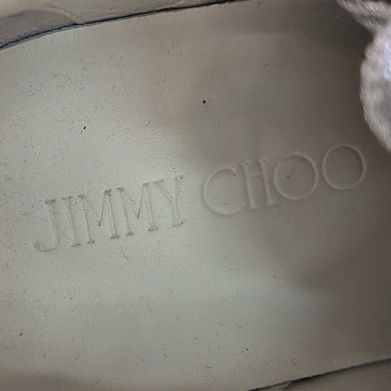 2j4 JIMMY CHOO ジミーチュウ イタリア製 ダイヤモンド ローカットスニーカー シューズ 36 ホワイト レザー