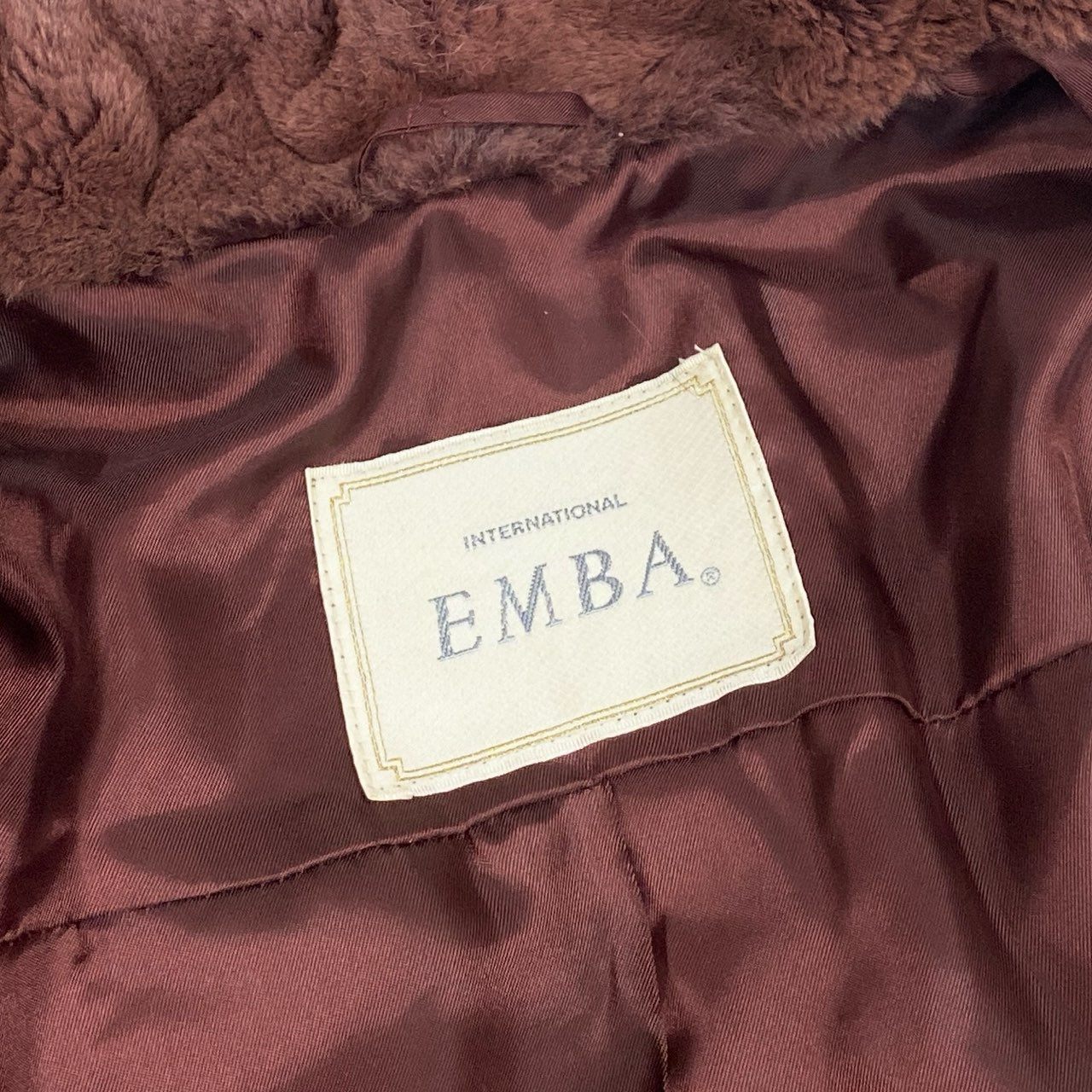 83L10 EMBA エンバ 染め シェアードミンク ファーコート サイズF ピンクパープル 本毛皮 MINK FUR ポケット有 希少デザインt18r