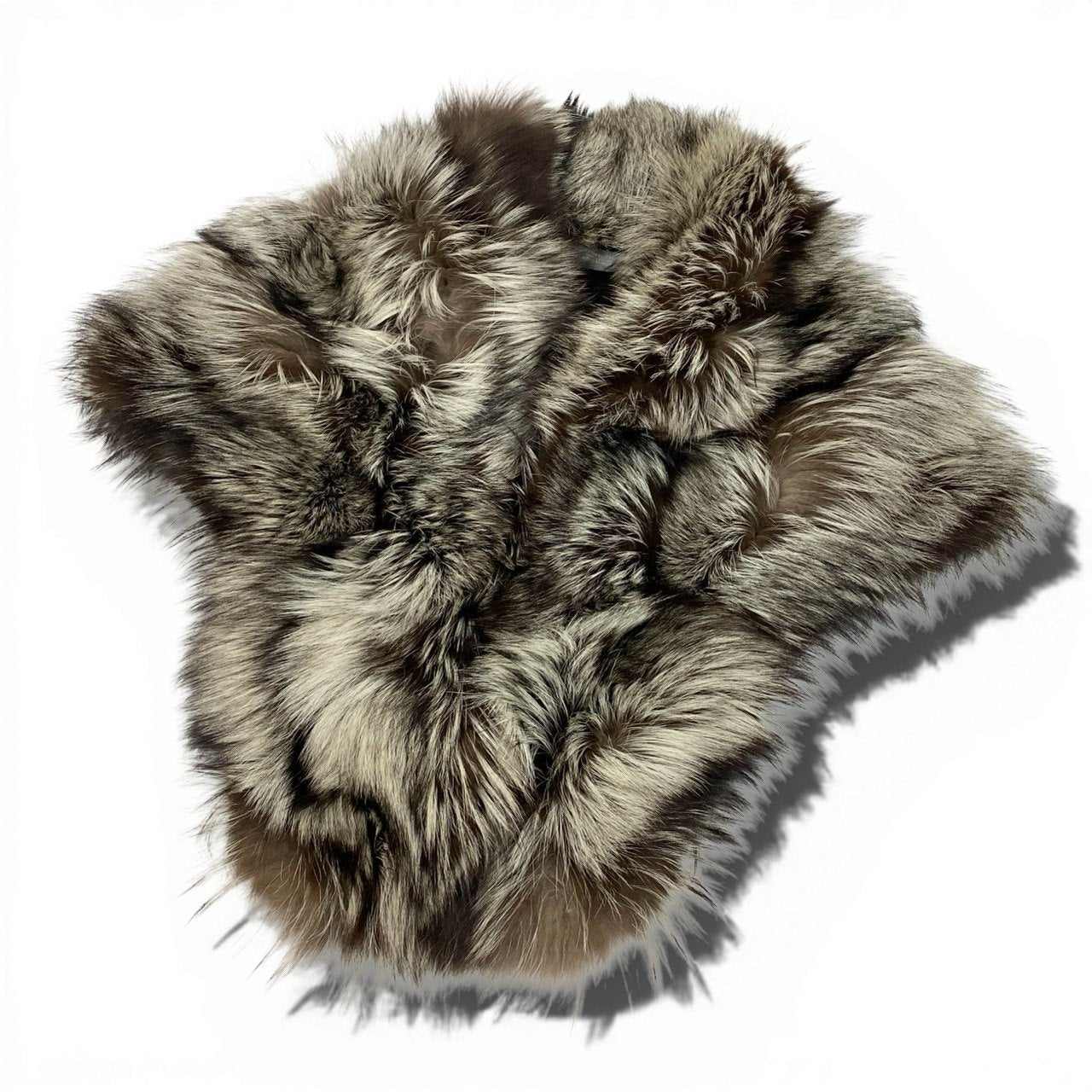 14a15 SAGA FOX サガフォックス 銀サガ 極厚 シルバーフォックス ティペット 最高級本毛皮 Real Fur マフラー ショール ポケット有t18r