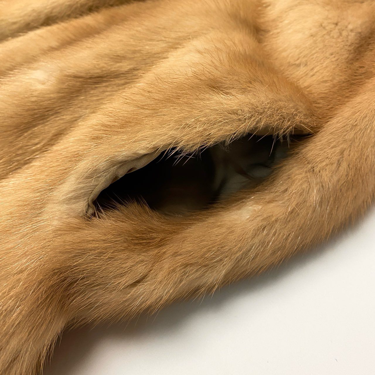 44a15 パステルミンク ファーコート サイズ11 茶系 本毛皮 Pastel Mink Fur Coat ポケット有t18r