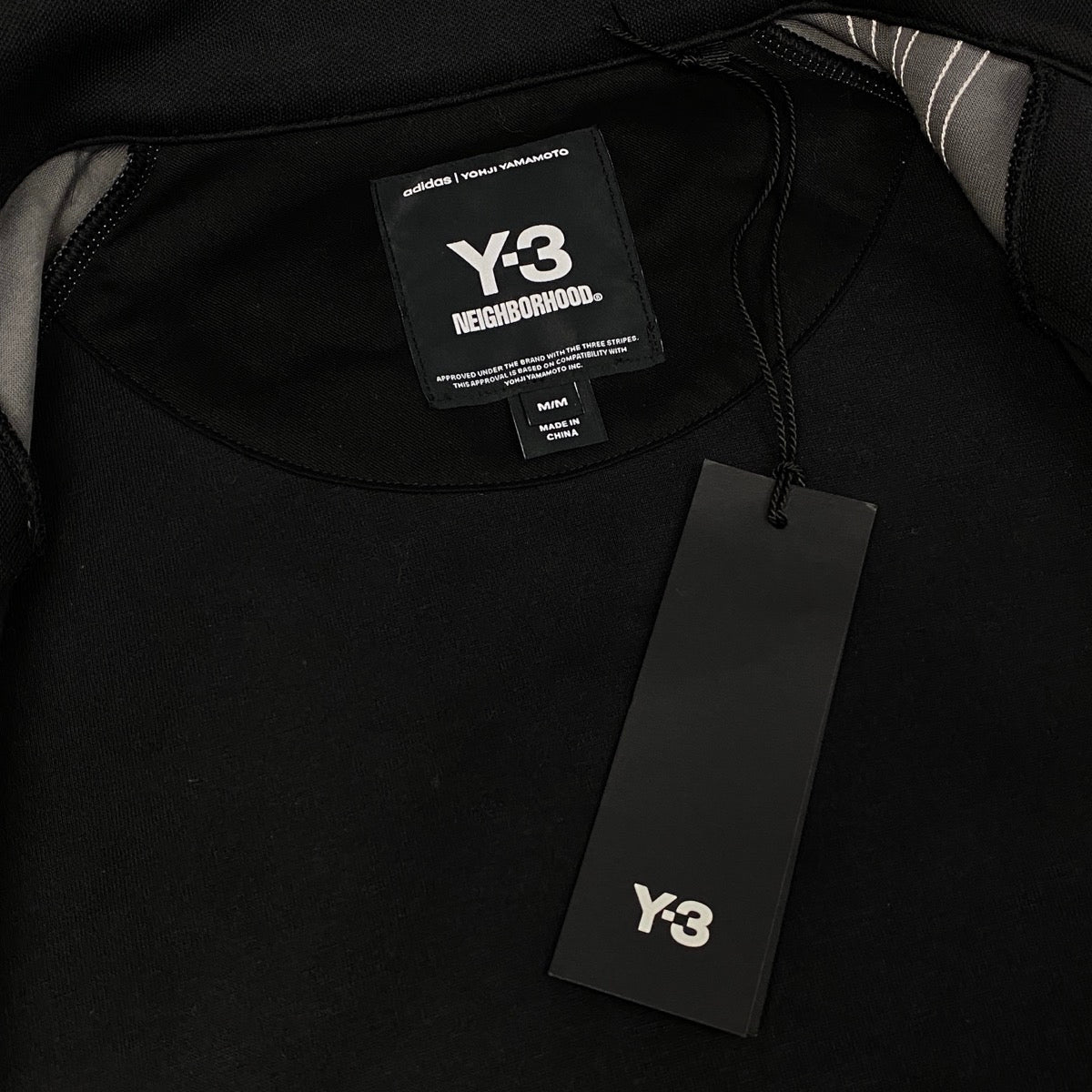 Mj15 【未使用】 Y-3 ×NEIGHBORHOOD ワイスリー ネイバーフッド ヨウジヤマモト NBHD TRACK TOP トラックジャケット ジップアップジャケット JW6993 サイズM ブラック メンズu02t