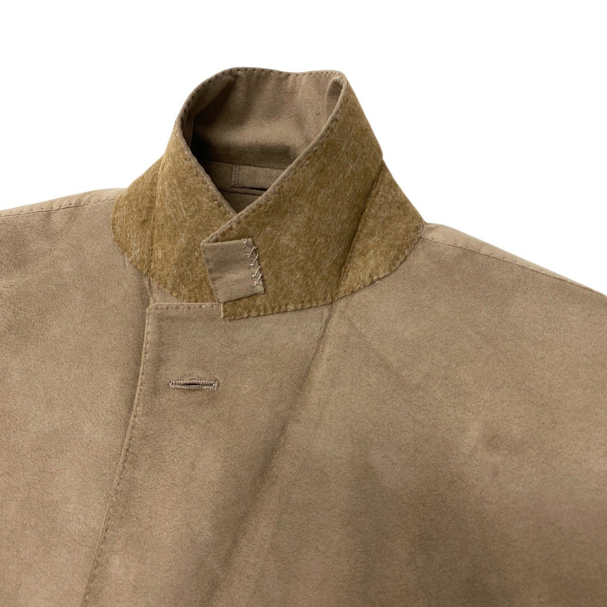 44h18 LARDINI ラルディーニ テーラードジャケット スウェード シングルブレスト ステッチ イタリア製 JD22557AQ 50 ベージュ メンズ 男性用t18r
