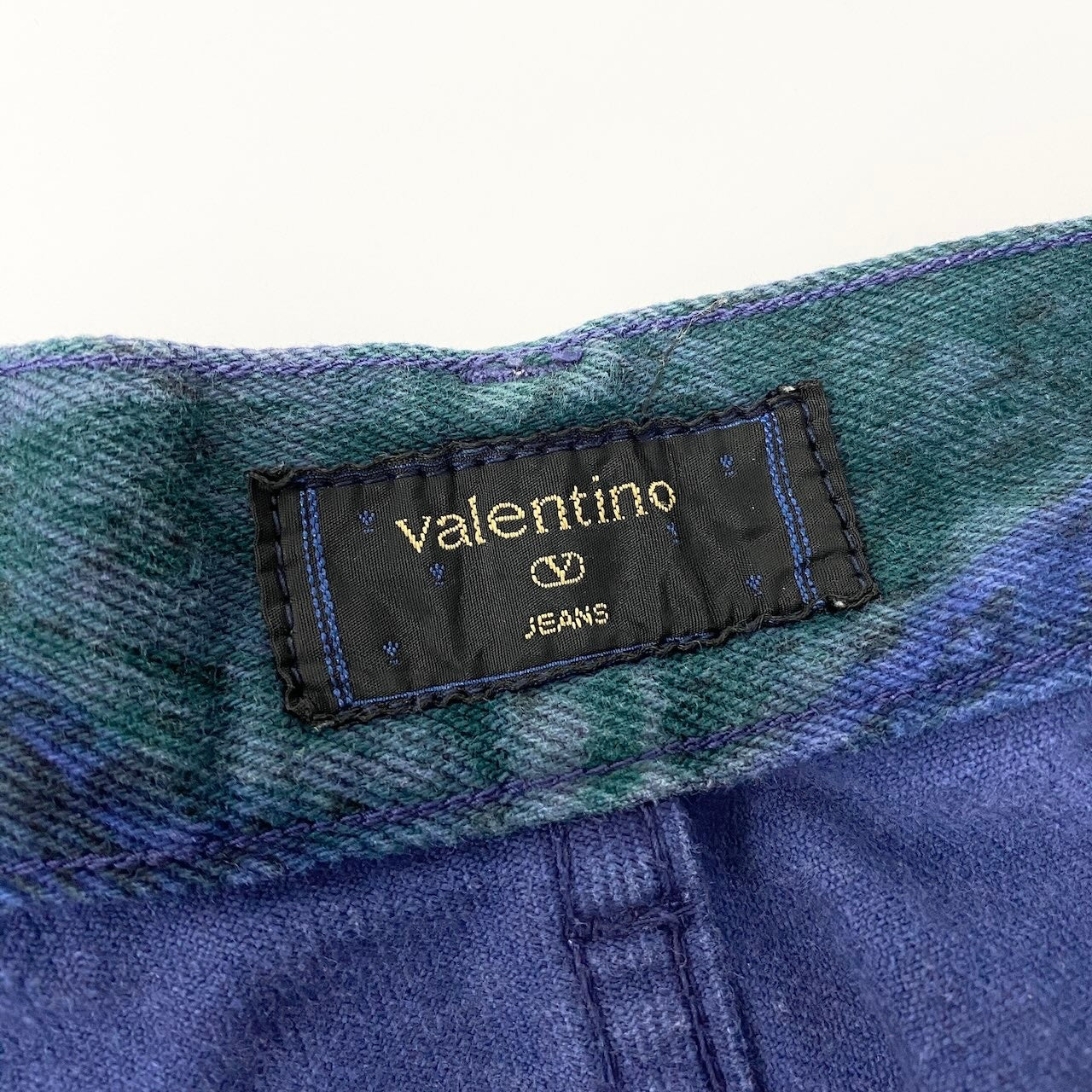 81c26 Valentino ヴァレンティノ Vintage フラワーデニム バギーパンツ サイズ29 パープル イタリア製 DENIM PANTS ジーンズ JEANSt18r