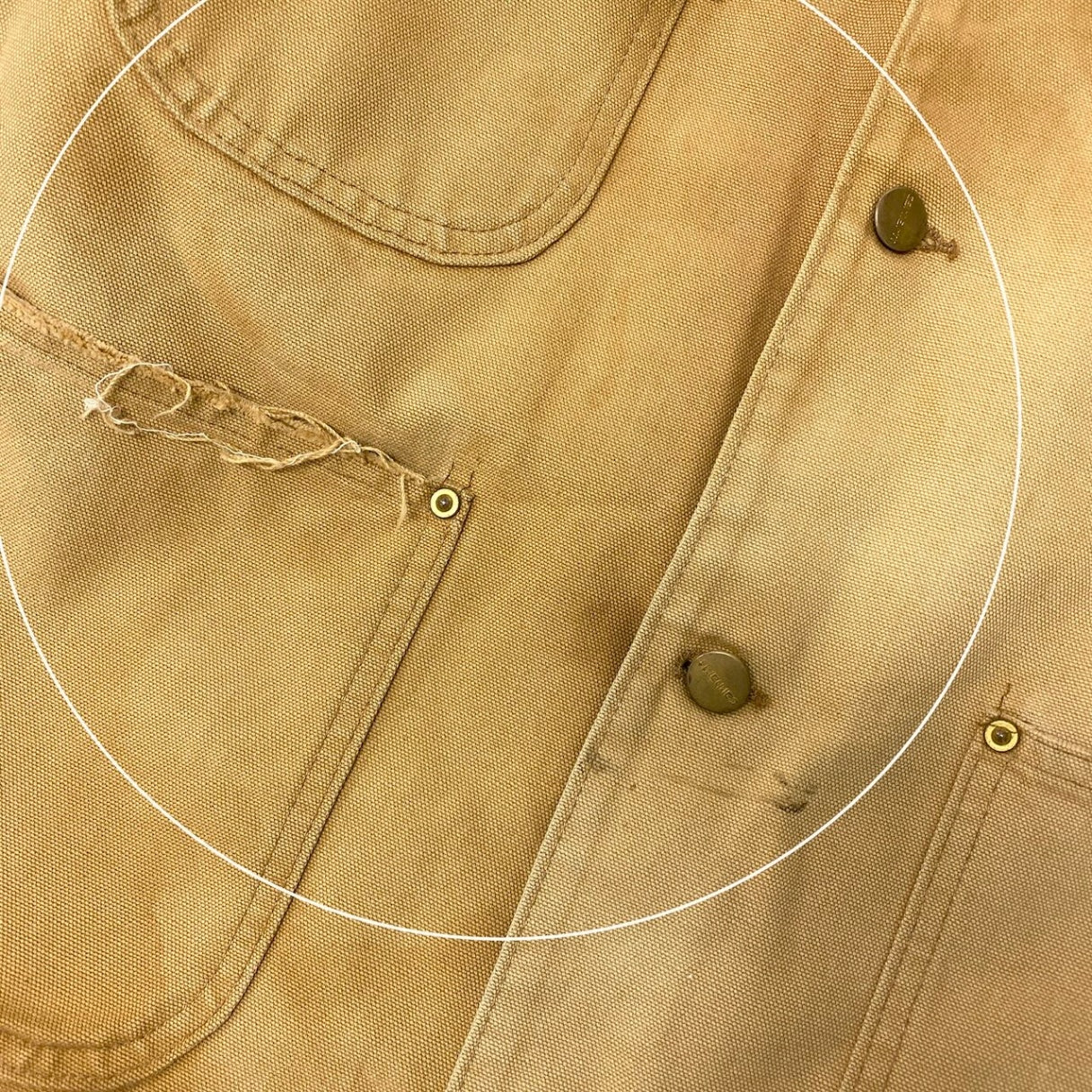 5d10 Carhartt カーハート ミシガンチョアコート ダックジャケット サイズL～XL相当 茶系 Vintage ヴィンテージt18r
