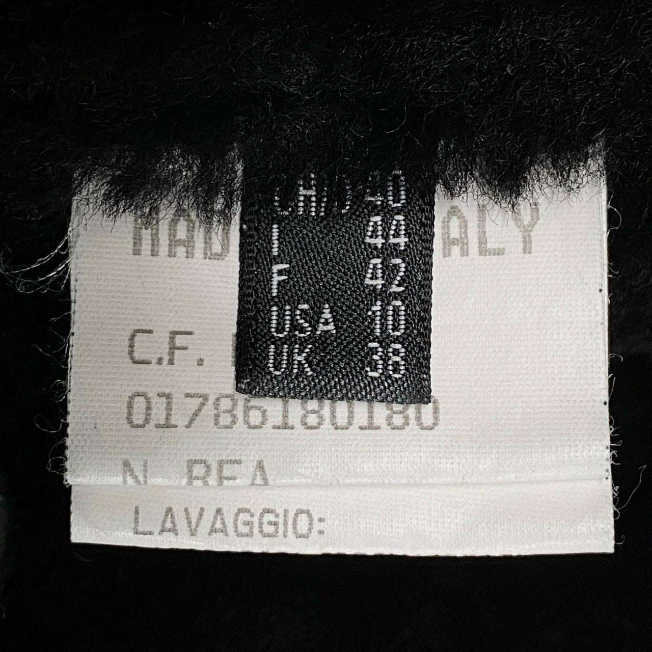 60L16 BALLY バリー ムートンコート レザーコート ダブル トグルボタン 42 ブラック リアルムートン レディース イタリア製u02t