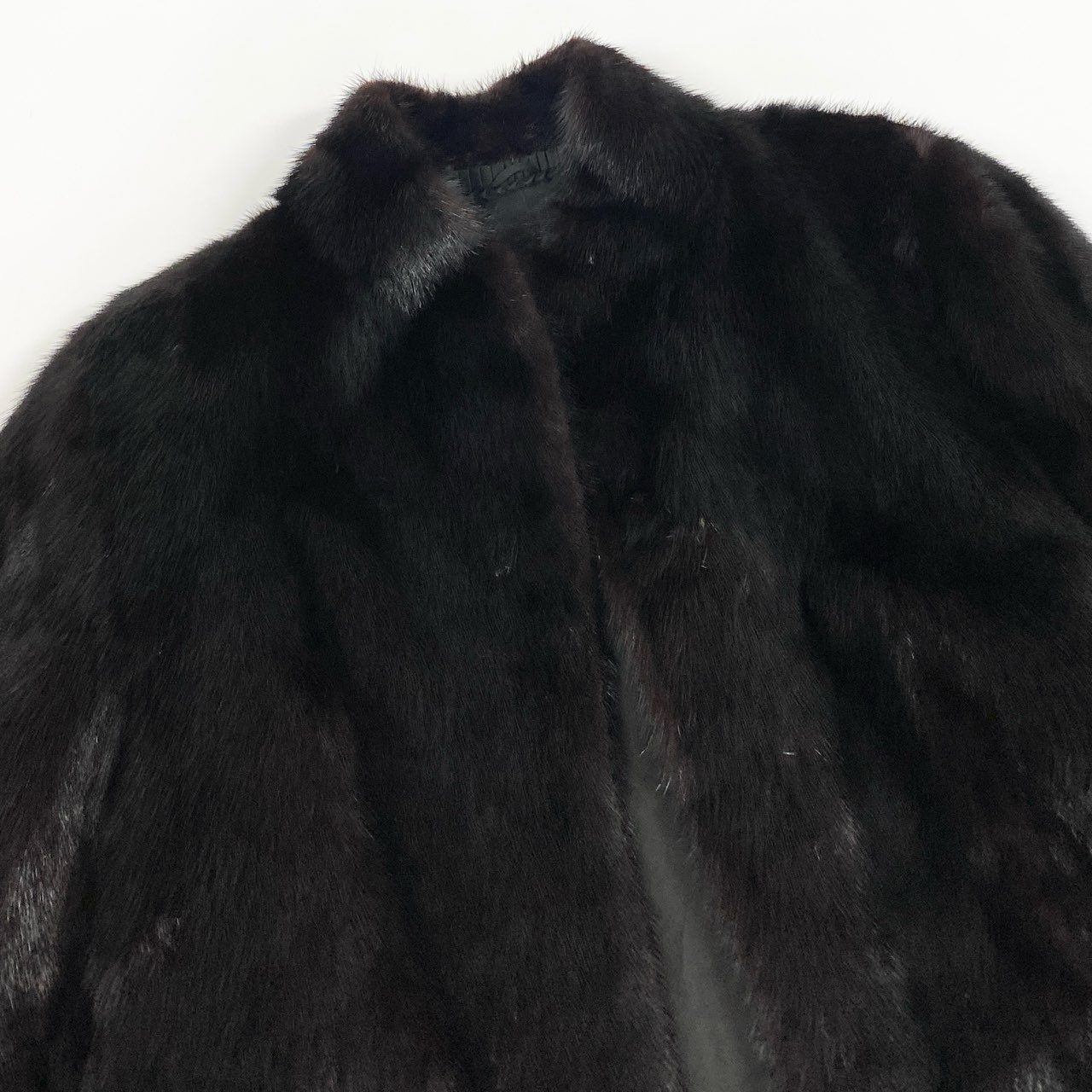 36a16 SAGA MINK サガミンク 銀サガ ダークミンク ミンクコート 毛皮コート 毛並み綺麗 F ブラック系 ミンクファーt18r