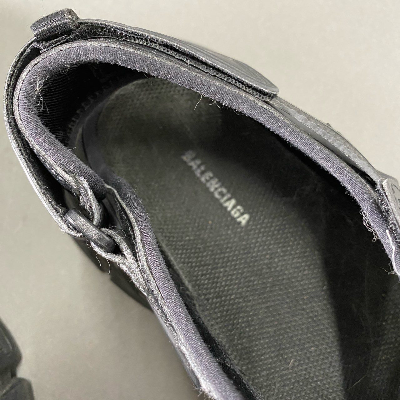 2f17 BALENCIAGA バレンシアガ TRACK SANDAL トラックサンダル 24.5cm ブラック スポーツサンダル ベルクロ シューズ