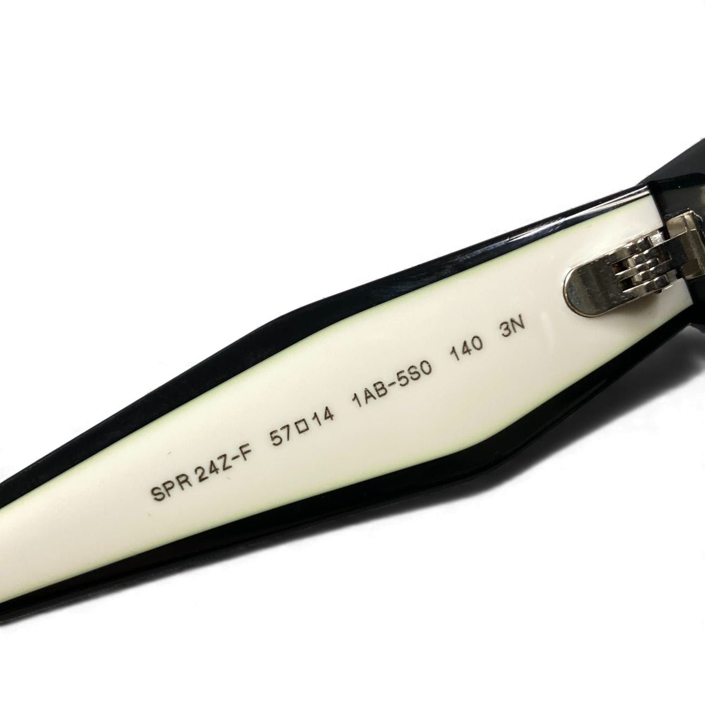 l14 PRADA プラダ ウェリントン サングラス SPR24Z-F 57□14 ブラック ホワイト メガネ 眼鏡 アイウェア ケース付きt18r