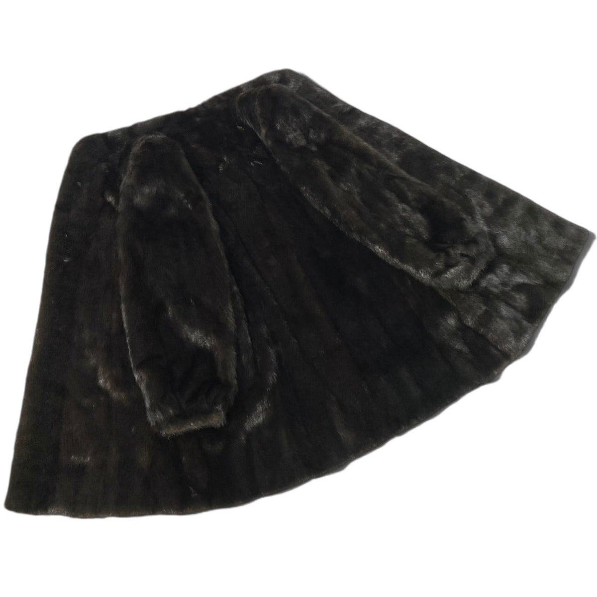 64j27 SAGA MINK 銀サガ 毛皮コート マホガニーミンク  サイズ13 ダークブラウン 本毛皮 MINK FUR レディースu02t