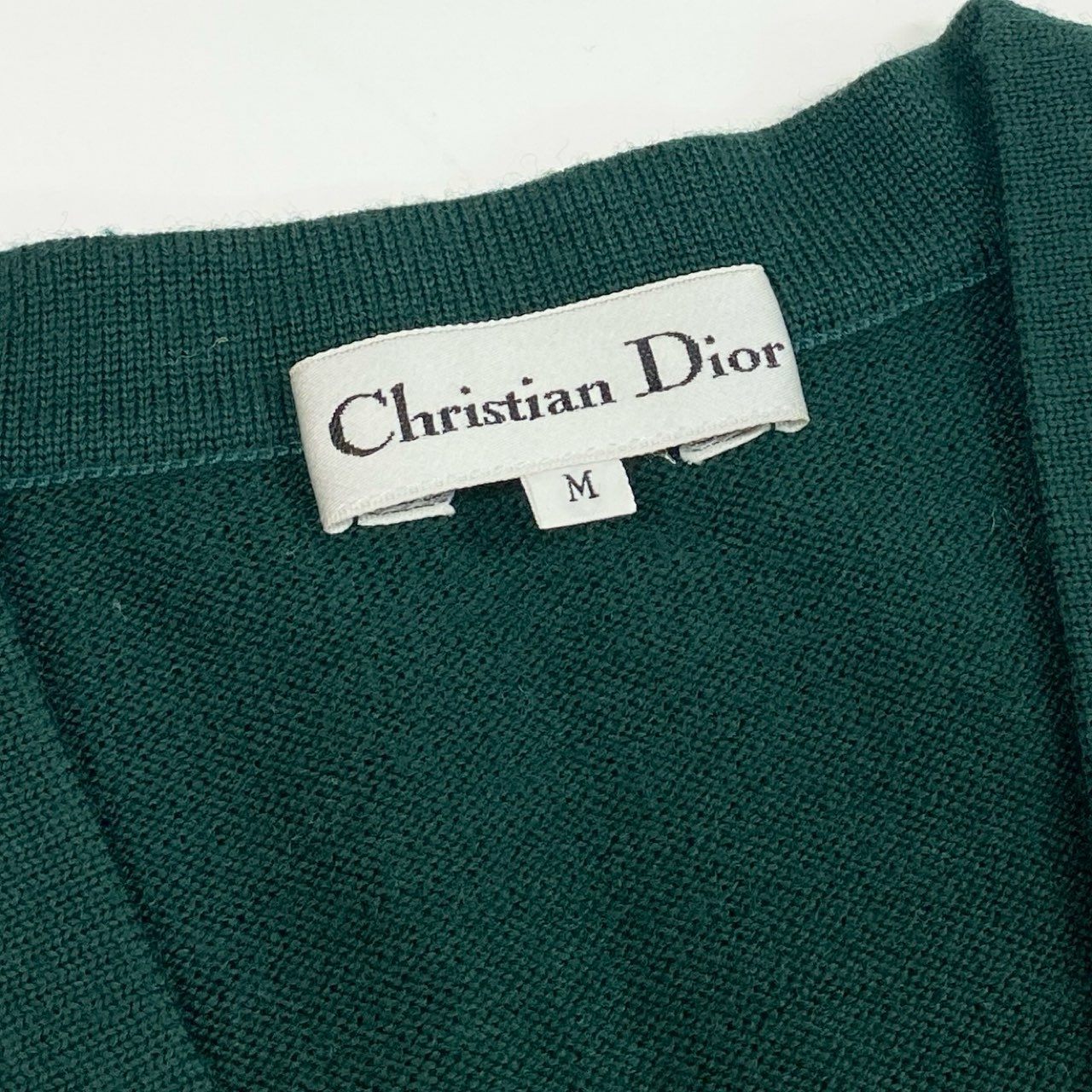 4a4 Vintage Christian Dior ヴィンテージ クリスチャンディオール CD Logo Button Wool Knit Vest ウール ニットベスト Size M レディース 女性用k02i