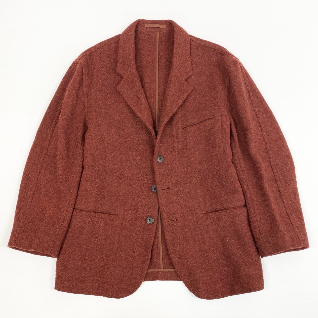 76k21 Paul Smith LONDON ポールスミス ツイードジャケット アンコンジャケット 秋冬 メンズ 紳士服 L テラコッタ系 ウール100％u02t