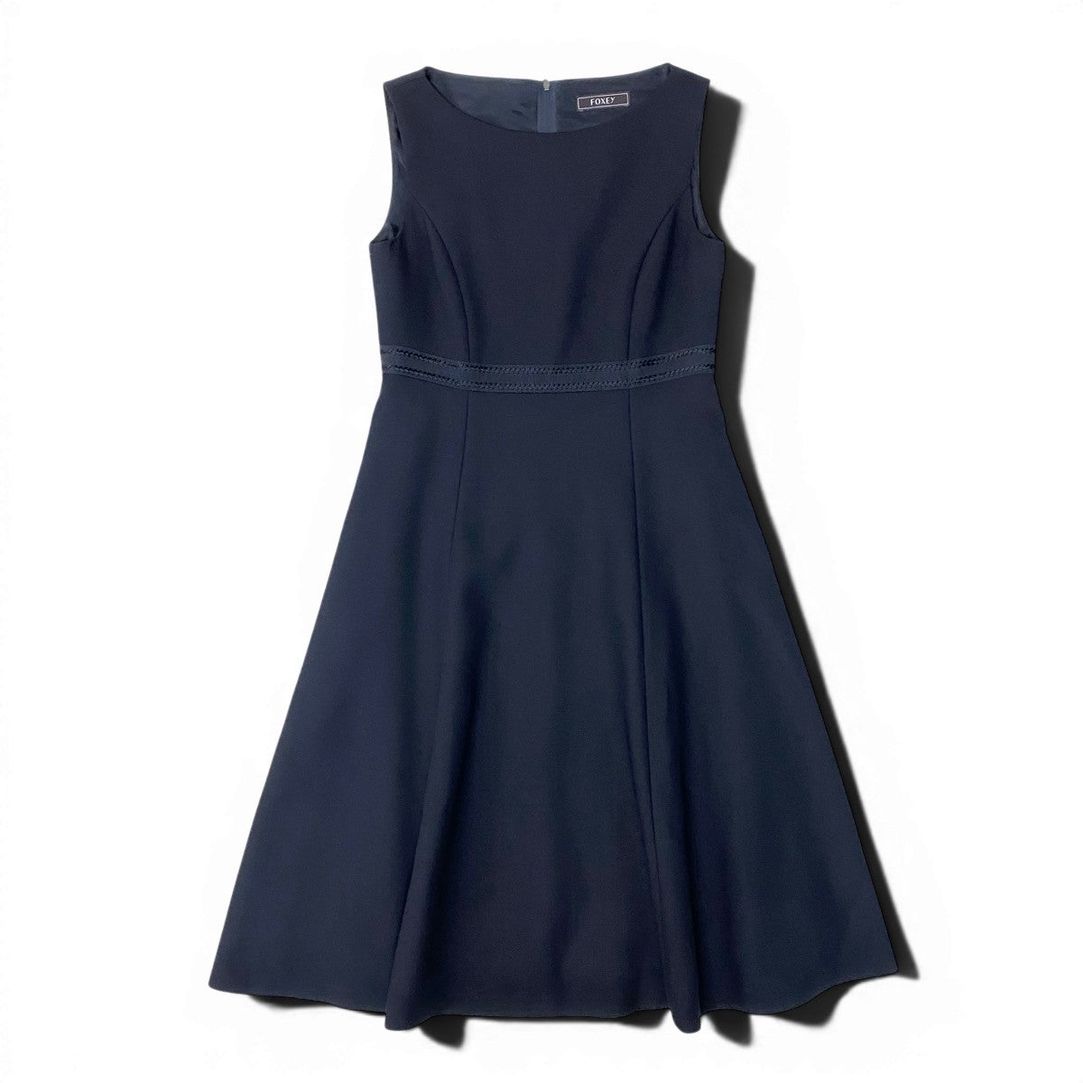 92g27 【未使用タグ付】 FOXEY フォクシー 2025年 Fontana ノースリーブ ドレスワンピース 45027 サイズ38 ブラック レディースt18r