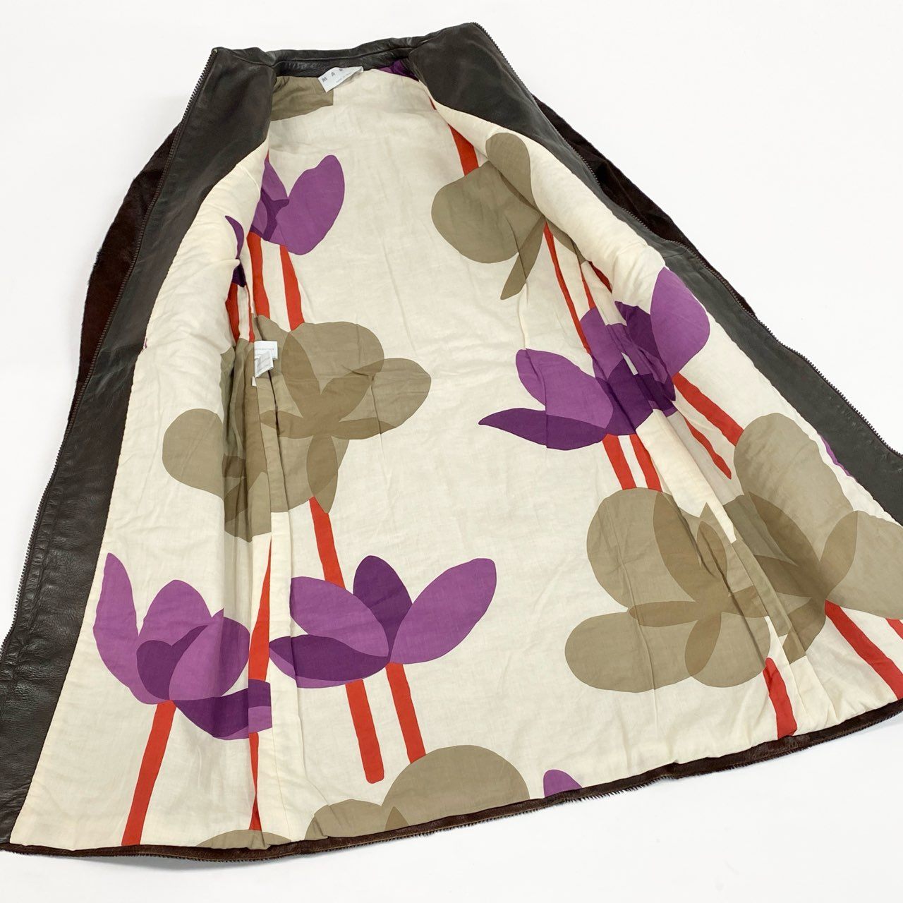 Hc2 MARNI マルニ ヴィンテージ ハラコ カウヘアー レザーコート サイズ42 ブラウン レディース コート アウターk02i