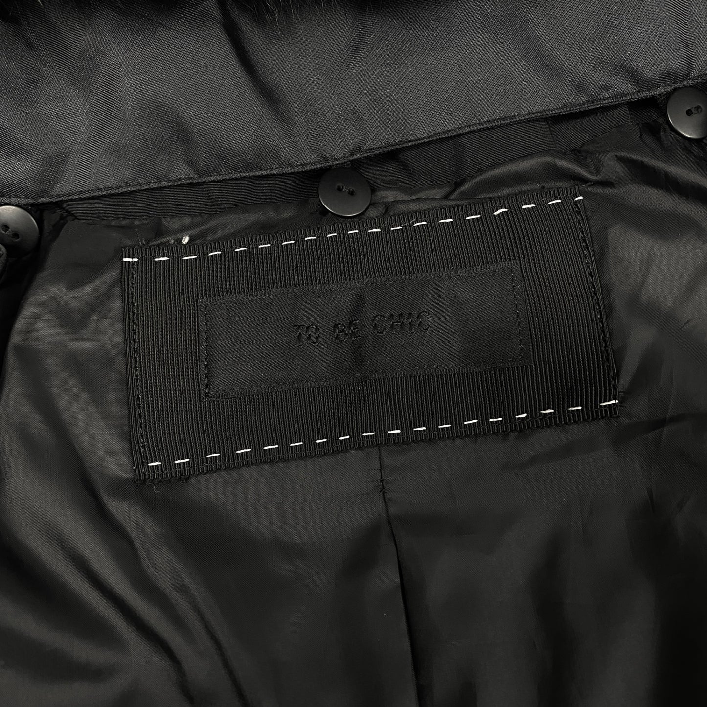 85l20 TO BE CHIC トゥービーシック ダウンコート ブルーフォックス ドロスト 40 ブラック レディース 女性用o07t