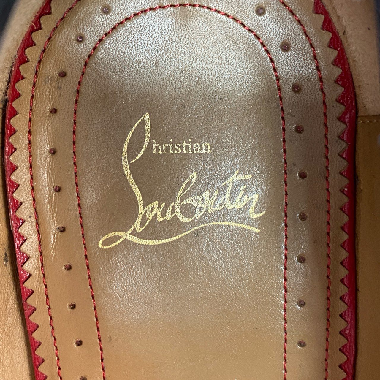 4j4 Christian Louboutin クリスチャンルブタン スタッズ ローファー オペラシューズ スエード レザー ダンデライオン イタリア製 41 ブラック スウェード