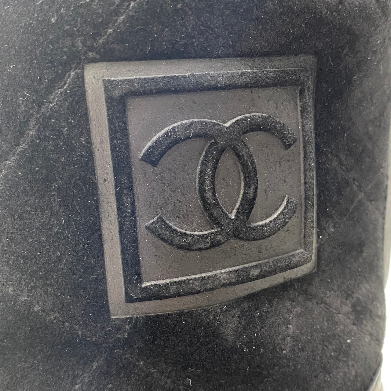 e8 CHANEL シャネル スポーツ バックジップ ミドルブーツ サイズ36 1/2 ココマーク レディースk02i