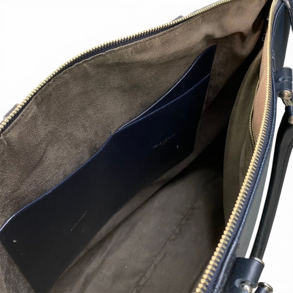 Bi10 PELLE MORBIDA ペッレモルビダ レザートートバッグ ダークネイビー レザー 大容量 ビジネスバッグ A3収納可t18r